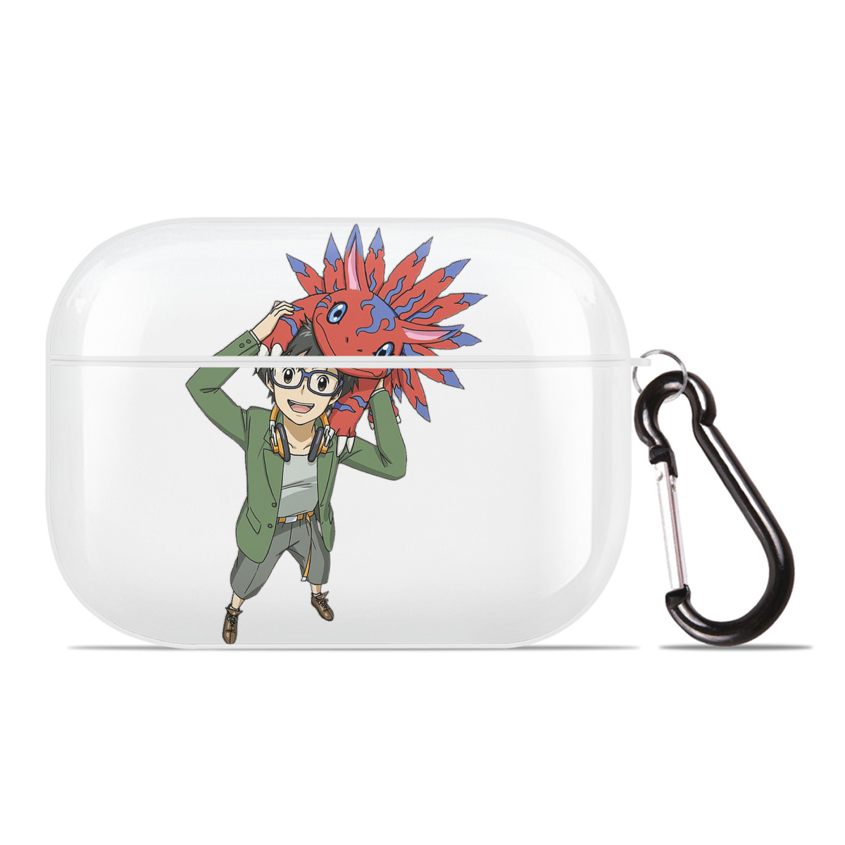 （画像用） Digimon デジタルモンスター/デジモン 【AirPods Pro用】ハードシェル保護ケース 耐衝撃・防指紋・カラビナ付き商品仕様