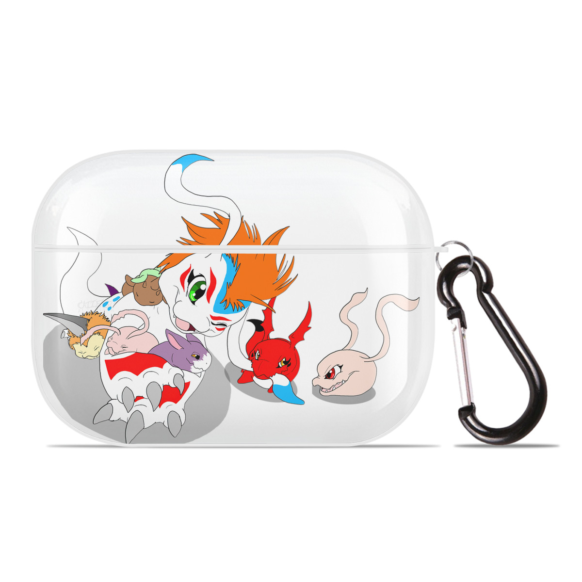 （画像用） Digimon デジタルモンスター/デジモン 【AirPods Pro用】ハードシェル保護ケース 耐衝撃・防指紋・カラビナ付き商品仕様