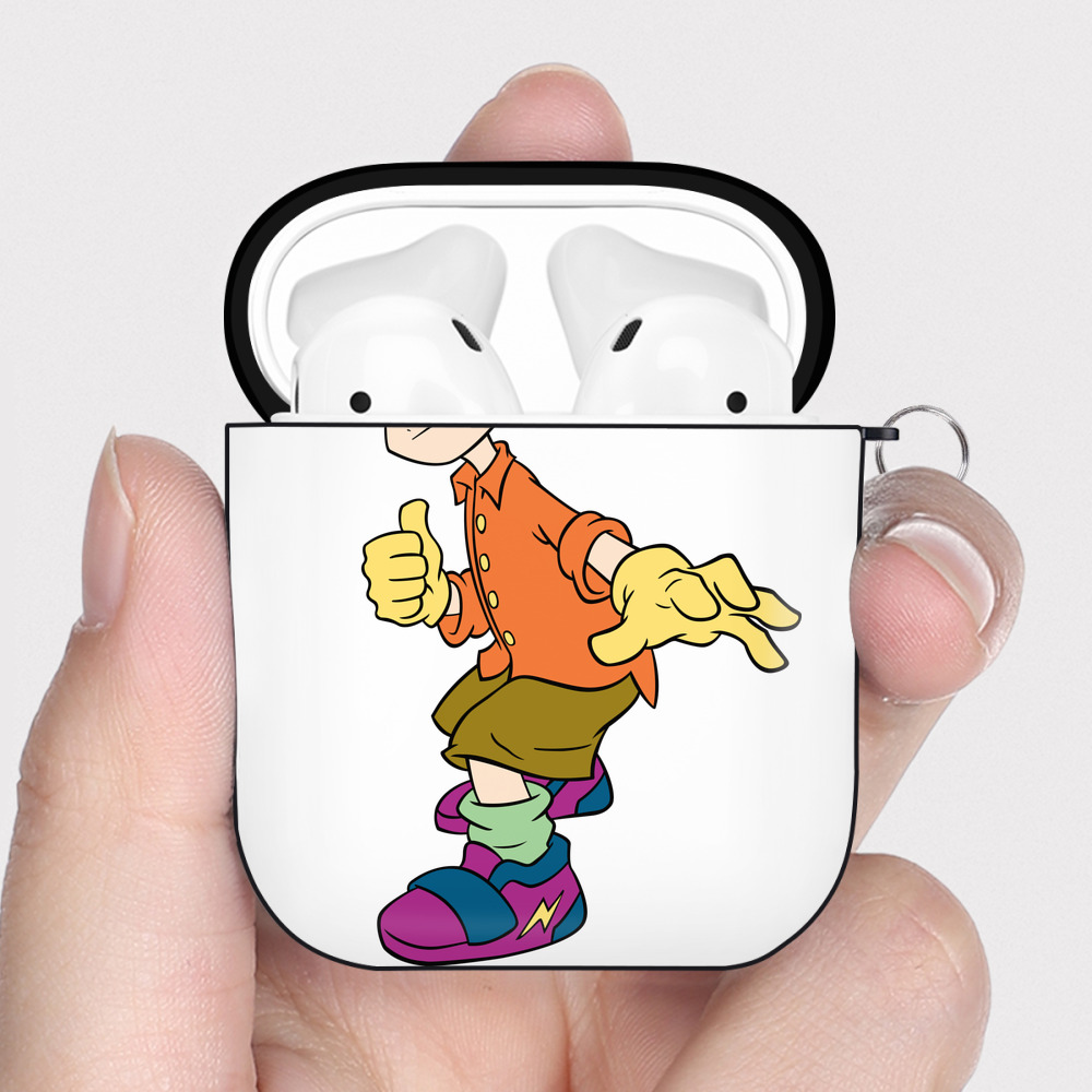 （画像用） Digimon デジタルモンスター/デジモン AirPods 第2世代保護ケース ハードシェル ブラック 耐衝撃・防指紋・カラビナ付き
