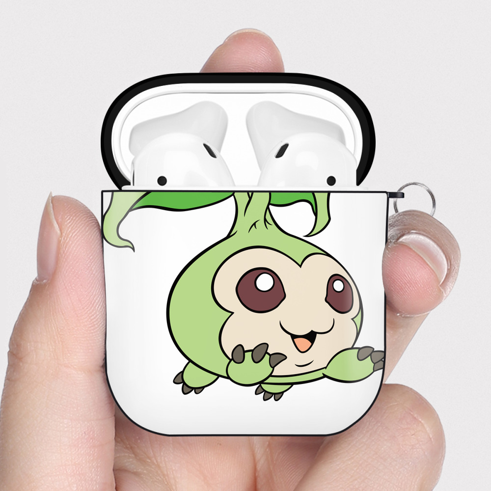 （画像用） Digimon デジタルモンスター/デジモン AirPods 第2世代保護ケース ハードシェル ブラック 耐衝撃・防指紋・カラビナ付き