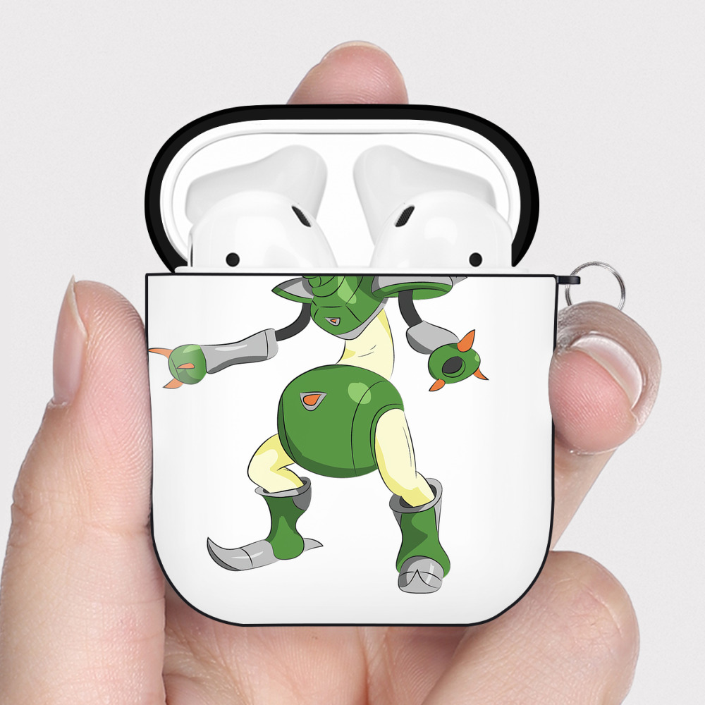 （画像用） Digimon デジタルモンスター/デジモン AirPods 第2世代保護ケース ハードシェル ブラック 耐衝撃・防指紋・カラビナ付き