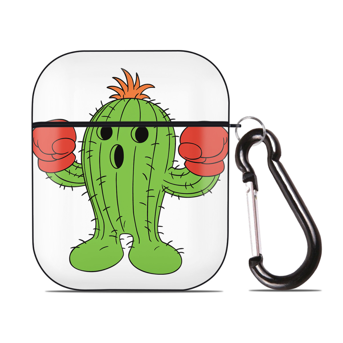 （画像用） Digimon デジタルモンスター/デジモン AirPods 第2世代保護ケース ハードシェル ブラック 耐衝撃・防指紋・カラビナ付き
