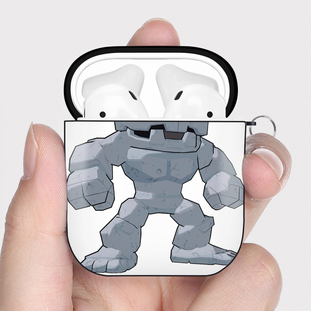 （画像用） Digimon デジタルモンスター/デジモン AirPods 第2世代保護ケース ハードシェル ブラック 耐衝撃・防指紋・カラビナ付き