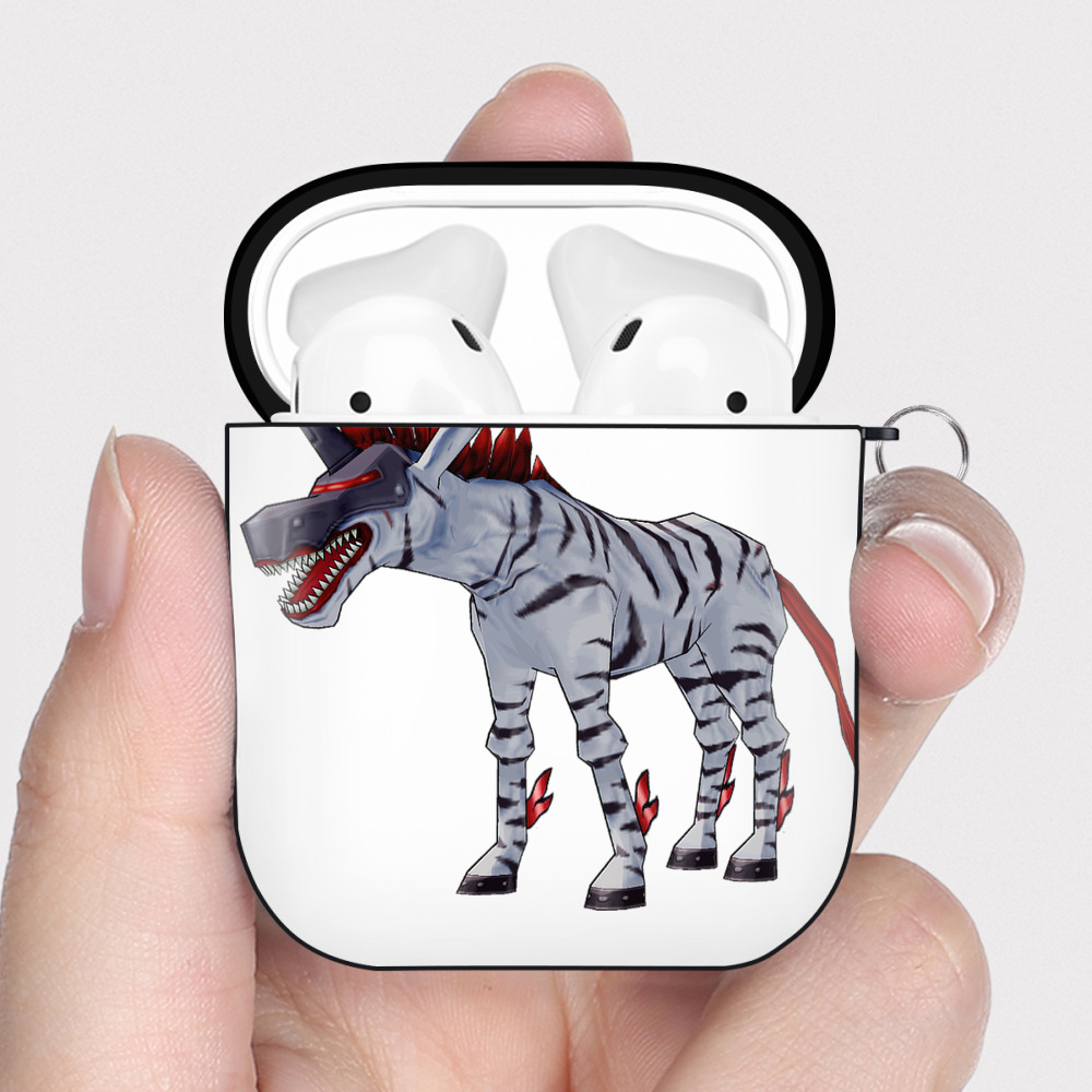 （画像用） Digimon デジタルモンスター/デジモン AirPods 第2世代保護ケース ハードシェル ブラック 耐衝撃・防指紋・カラビナ付き