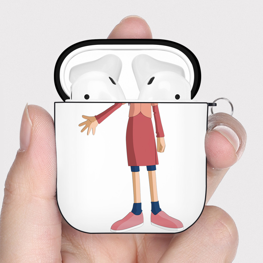 （画像用） Digimon デジタルモンスター/デジモン AirPods 第2世代保護ケース ハードシェル ブラック 耐衝撃・防指紋・カラビナ付き