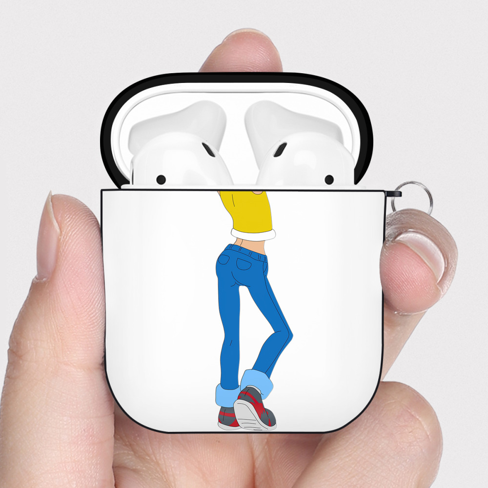 （画像用） Digimon デジタルモンスター/デジモン AirPods 第2世代保護ケース ハードシェル ブラック 耐衝撃・防指紋・カラビナ付き