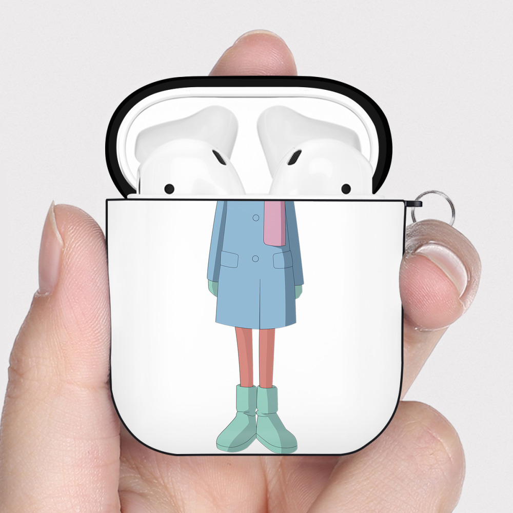 （画像用） Digimon デジタルモンスター/デジモン AirPods 第2世代保護ケース ハードシェル ブラック 耐衝撃・防指紋・カラビナ付き