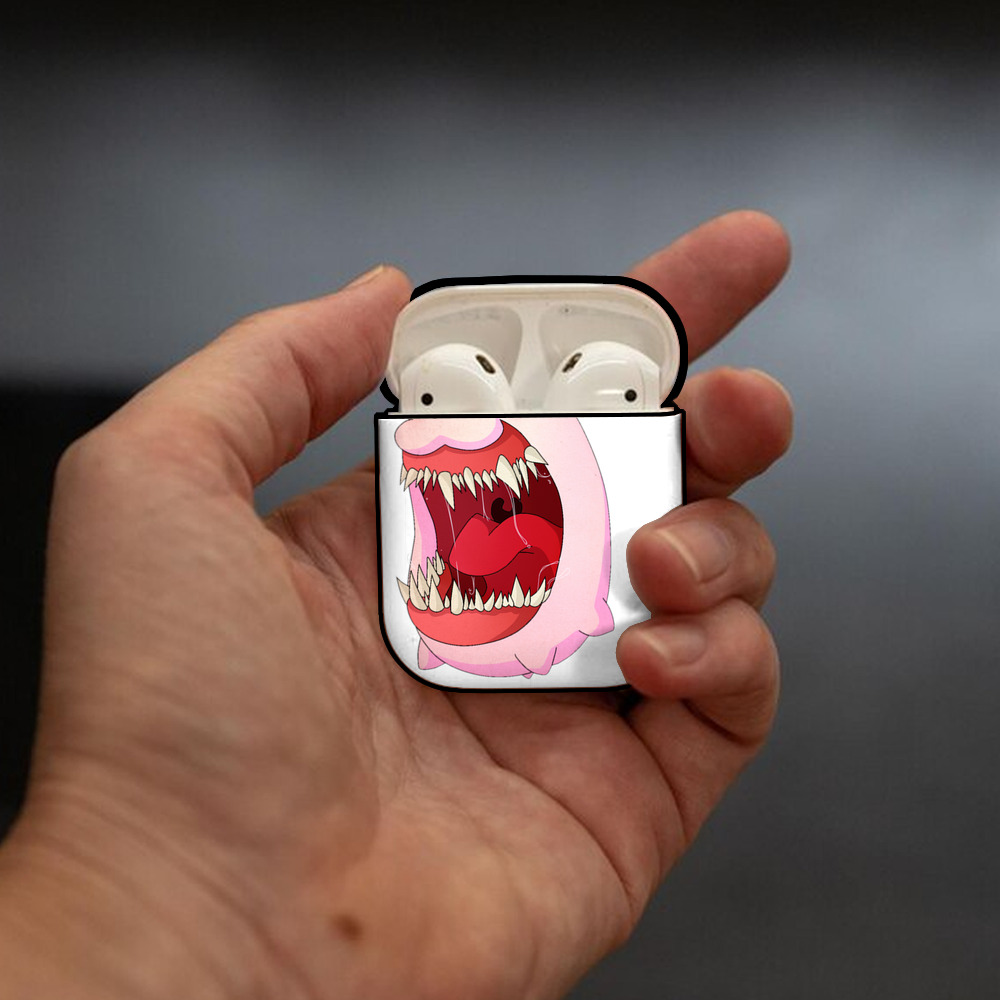 Digimon デジタルモンスター/デジモン AirPods 第2世代保護ケース ハードシェル ブラック 耐衝撃・防指紋・カラビナ付き