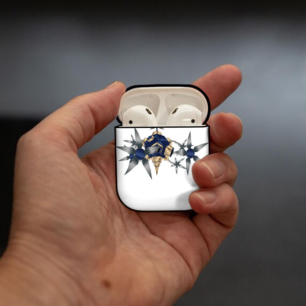 Digimon デジタルモンスター/デジモン AirPods 第2世代保護ケース ハードシェル ブラック 耐衝撃・防指紋・カラビナ付き