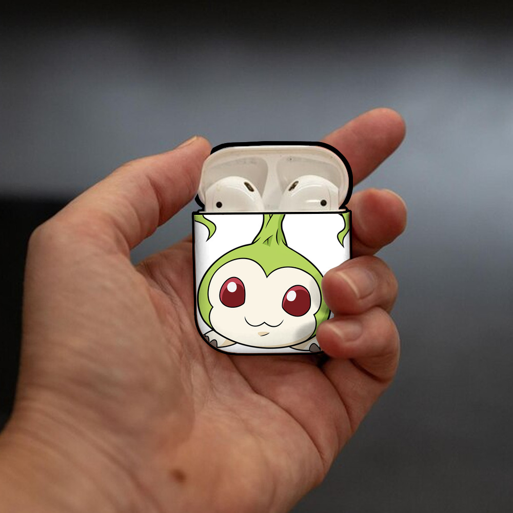 Digimon デジタルモンスター/デジモン AirPods 第2世代保護ケース ハードシェル ブラック 耐衝撃・防指紋・カラビナ付き