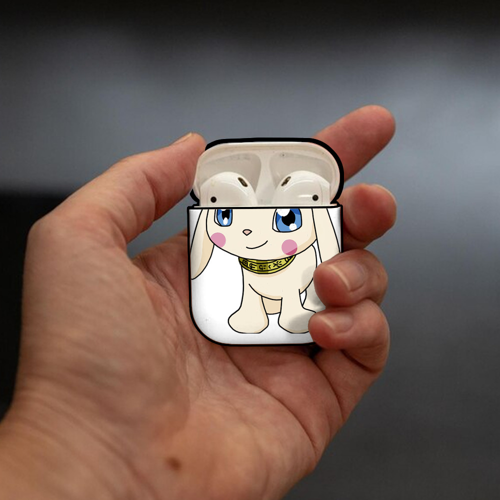 Digimon デジタルモンスター/デジモン AirPods 第2世代保護ケース ハードシェル ブラック 耐衝撃・防指紋・カラビナ付き