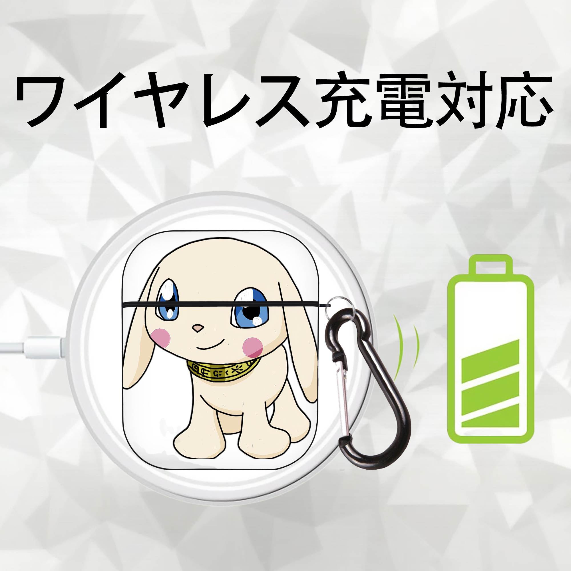 Digimon デジタルモンスター/デジモン AirPods 第2世代保護ケース ハードシェル ブラック 耐衝撃・防指紋・カラビナ付き