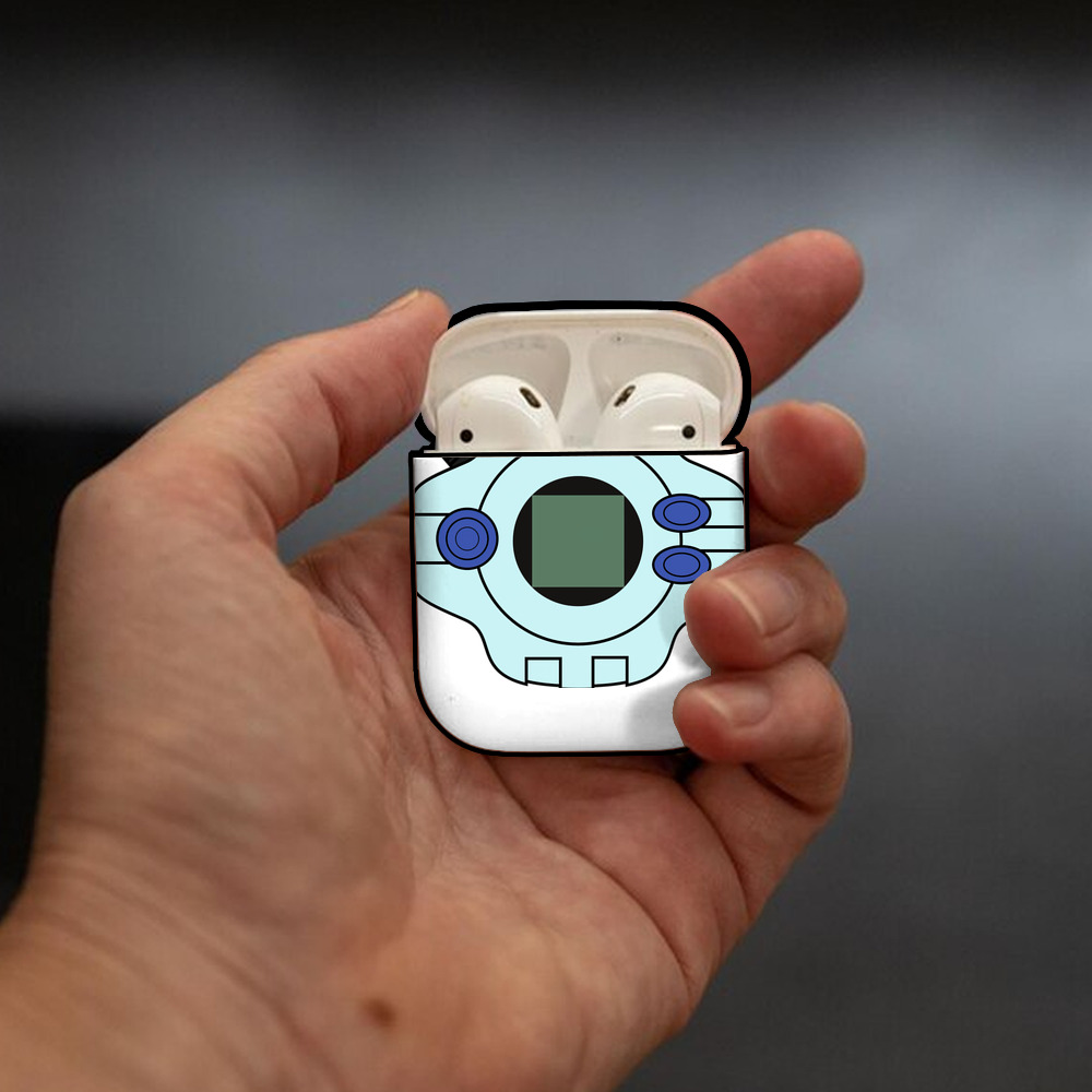 Digimon デジタルモンスター/デジモン AirPods 第2世代保護ケース ハードシェル ブラック 耐衝撃・防指紋・カラビナ付き