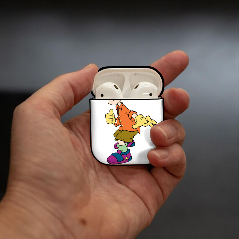 Digimon デジタルモンスター/デジモン AirPods 第2世代保護ケース ハードシェル ブラック 耐衝撃・防指紋・カラビナ付き