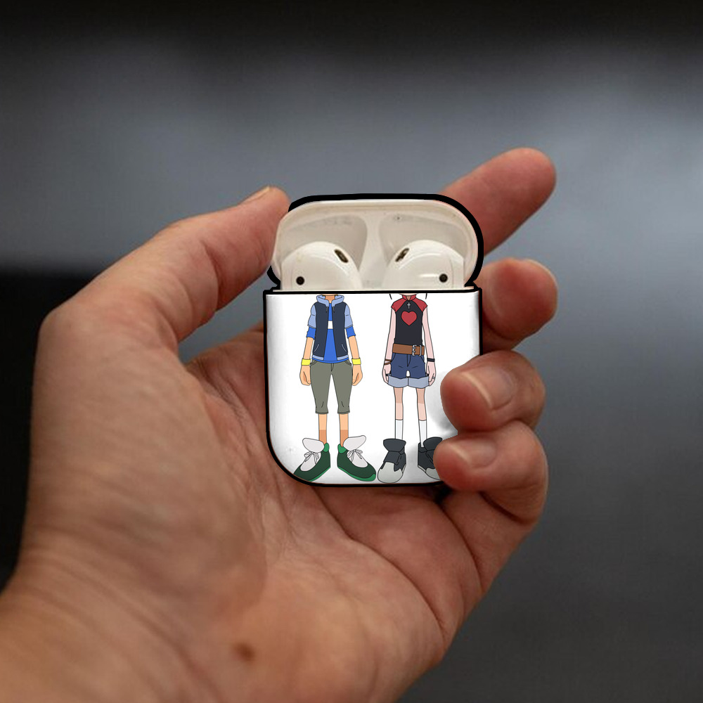 Digimon デジタルモンスター/デジモン AirPods 第2世代保護ケース ハードシェル ブラック 耐衝撃・防指紋・カラビナ付き