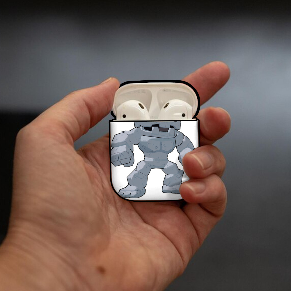 Digimon デジタルモンスター/デジモン AirPods 第2世代保護ケース ハードシェル ブラック 耐衝撃・防指紋・カラビナ付き