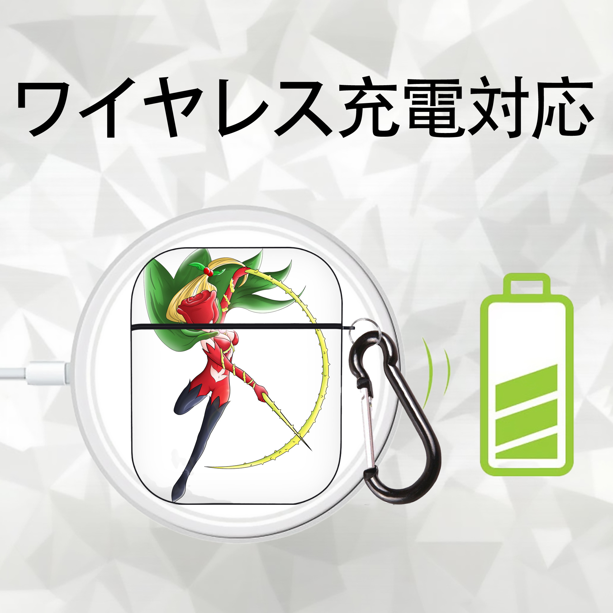 Digimon デジタルモンスター/デジモン AirPods 第2世代保護ケース ハードシェル ブラック 耐衝撃・防指紋・カラビナ付き