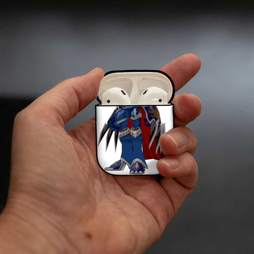 Digimon デジタルモンスター/デジモン AirPods 第2世代保護ケース ハードシェル ブラック 耐衝撃・防指紋・カラビナ付き
