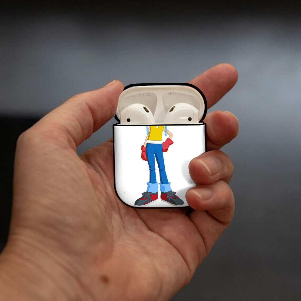 Digimon デジタルモンスター/デジモン AirPods 第2世代保護ケース ハードシェル ブラック 耐衝撃・防指紋・カラビナ付き