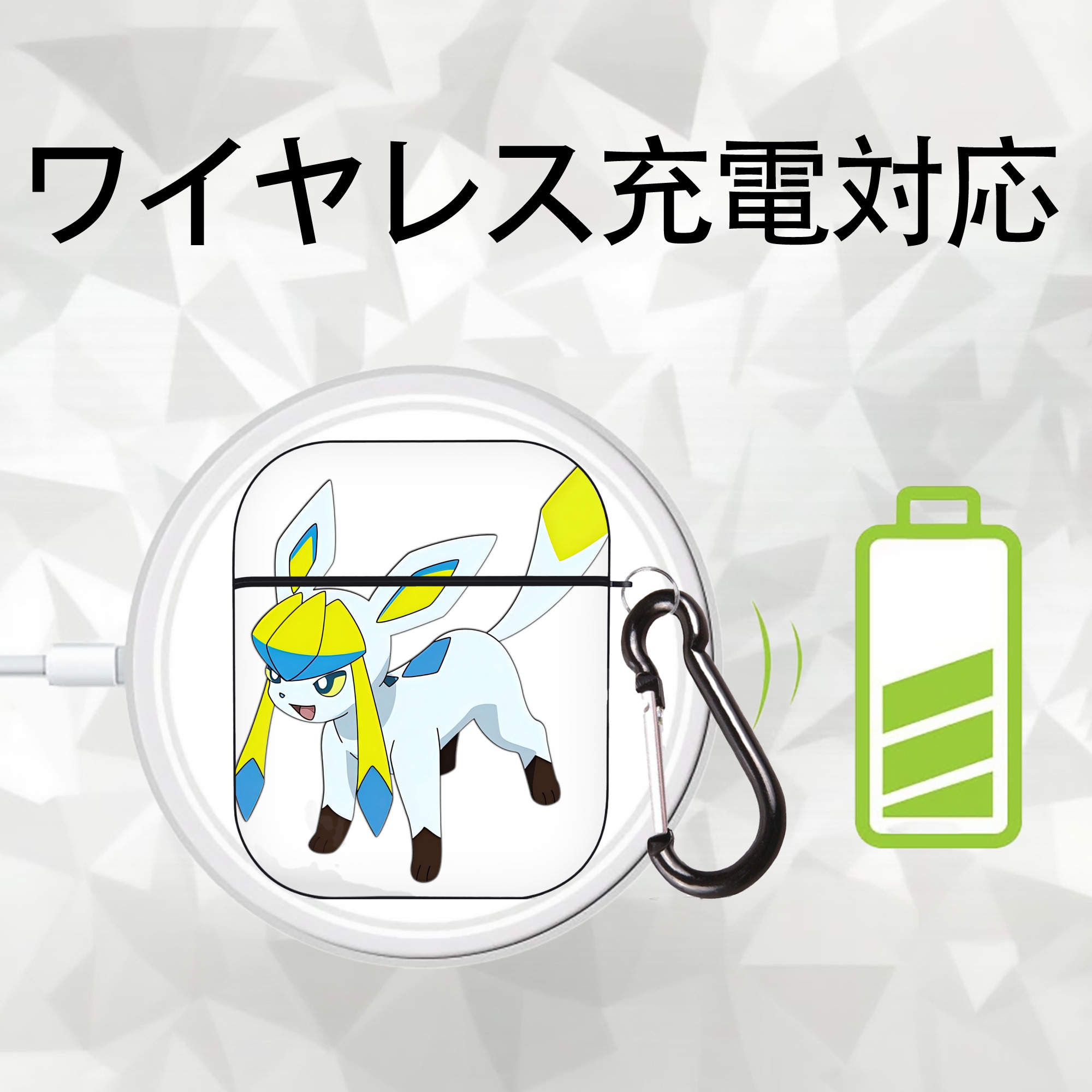 Digimon デジタルモンスター/デジモン AirPods 第2世代保護ケース ハードシェル ブラック 耐衝撃・防指紋・カラビナ付き