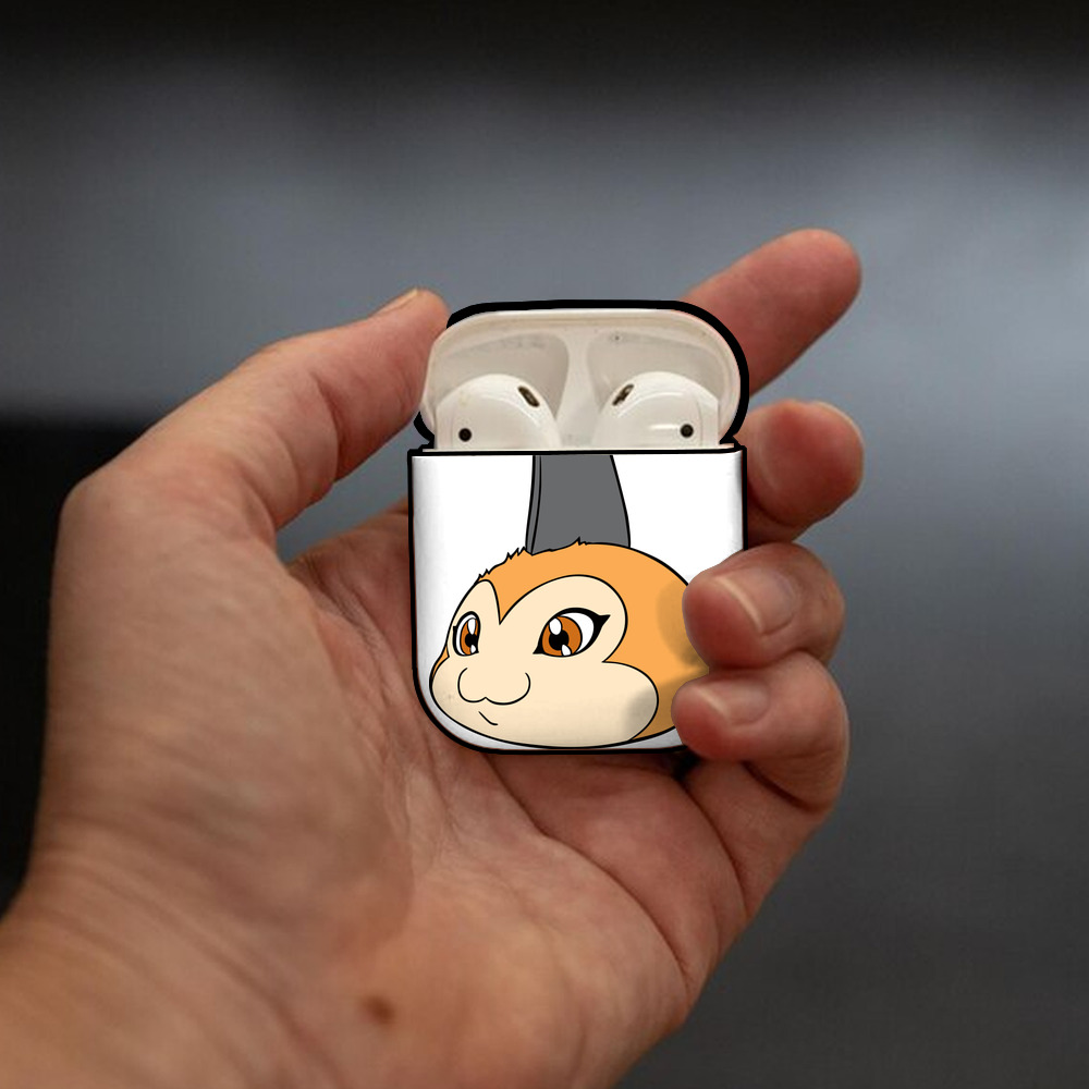 Digimon デジタルモンスター/デジモン AirPods 第2世代保護ケース ハードシェル ブラック 耐衝撃・防指紋・カラビナ付き