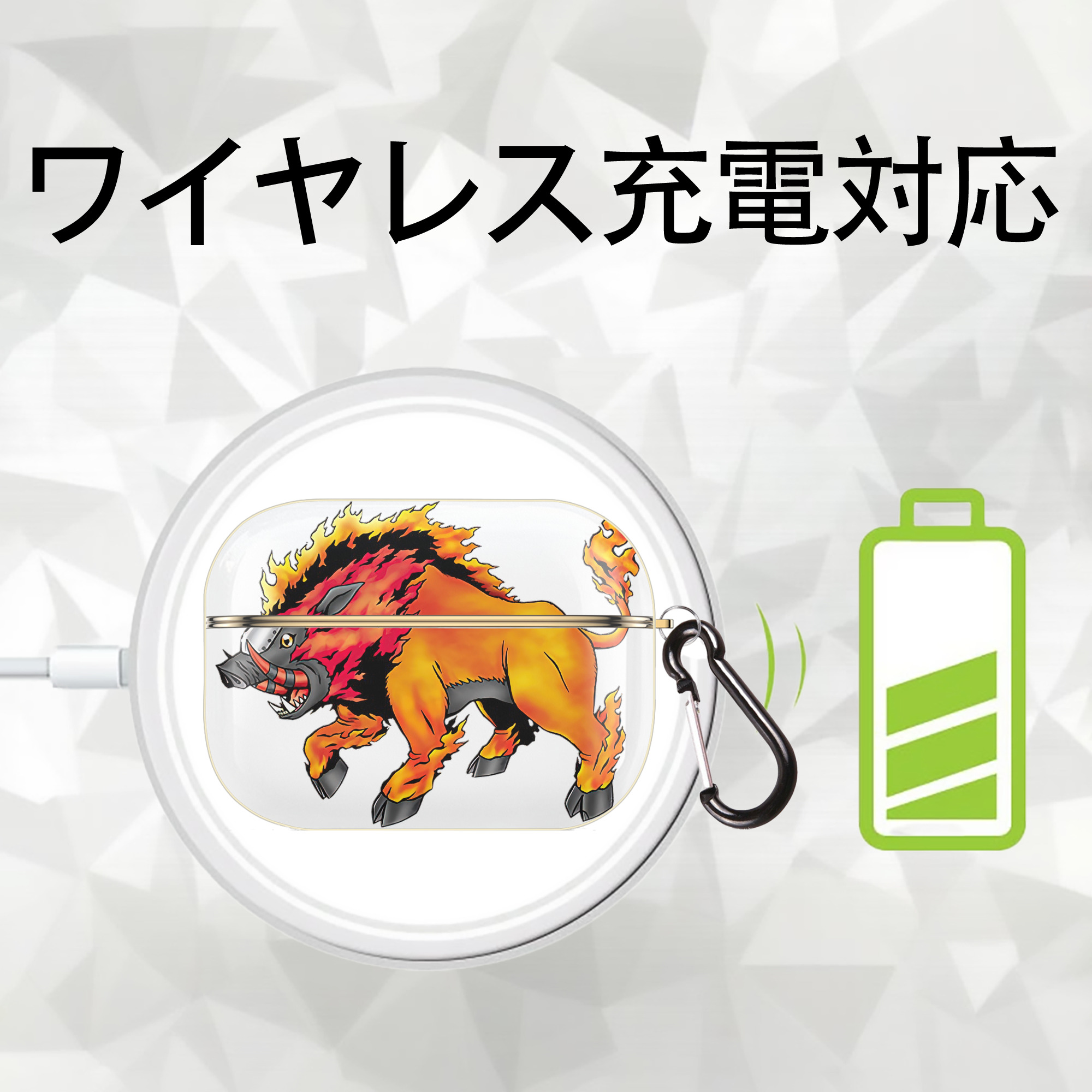 Digimon デジタルモンスター/デジモン 【AirPods Pro用】ハードシェル保護ケース｜耐衝撃・防指紋・カラビナ付き商品仕様