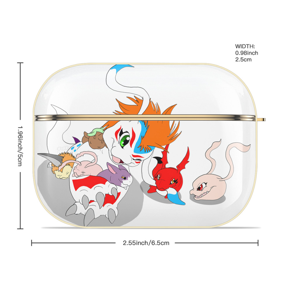 Digimon デジタルモンスター/デジモン 【AirPods Pro用】ハードシェル保護ケース｜耐衝撃・防指紋・カラビナ付き商品仕様