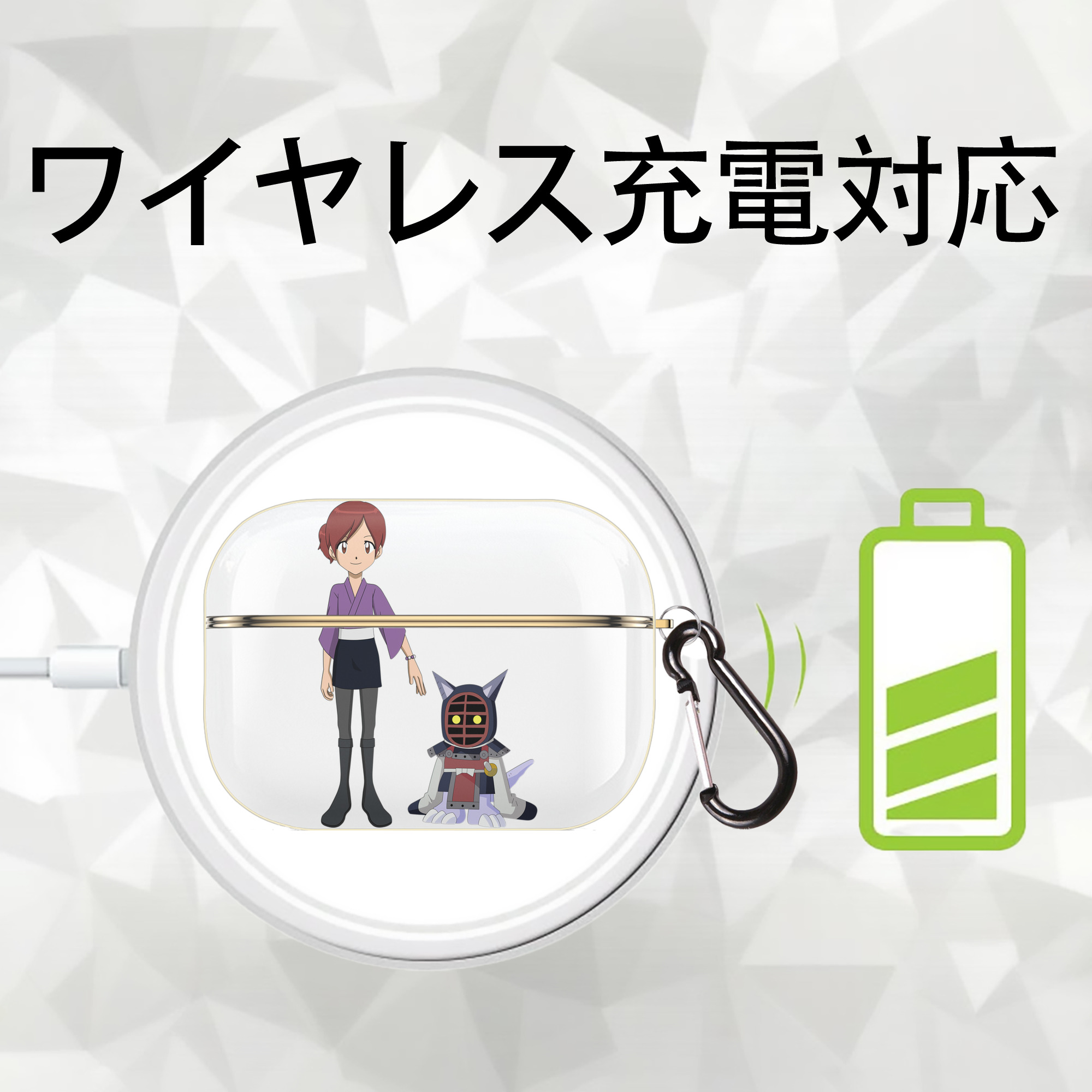 Digimon デジタルモンスター/デジモン 【AirPods Pro用】ハードシェル保護ケース｜耐衝撃・防指紋・カラビナ付き商品仕様