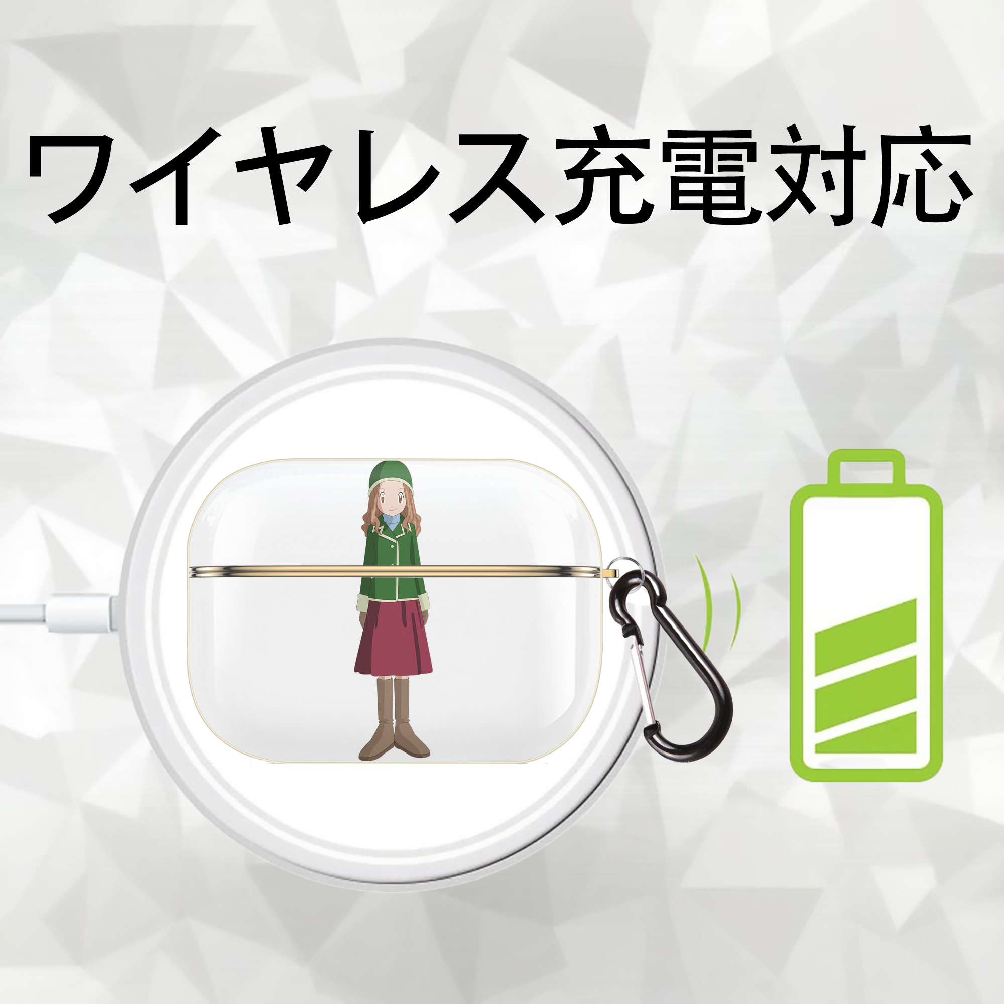 Digimon デジタルモンスター/デジモン 【AirPods Pro用】ハードシェル保護ケース｜耐衝撃・防指紋・カラビナ付き商品仕様