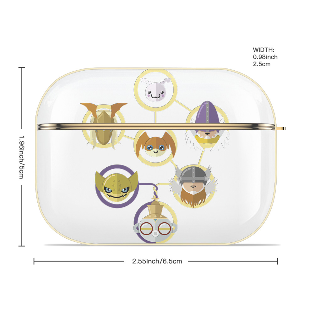 Digimon デジタルモンスター/デジモン 【AirPods Pro用】ハードシェル保護ケース｜耐衝撃・防指紋・カラビナ付き商品仕様