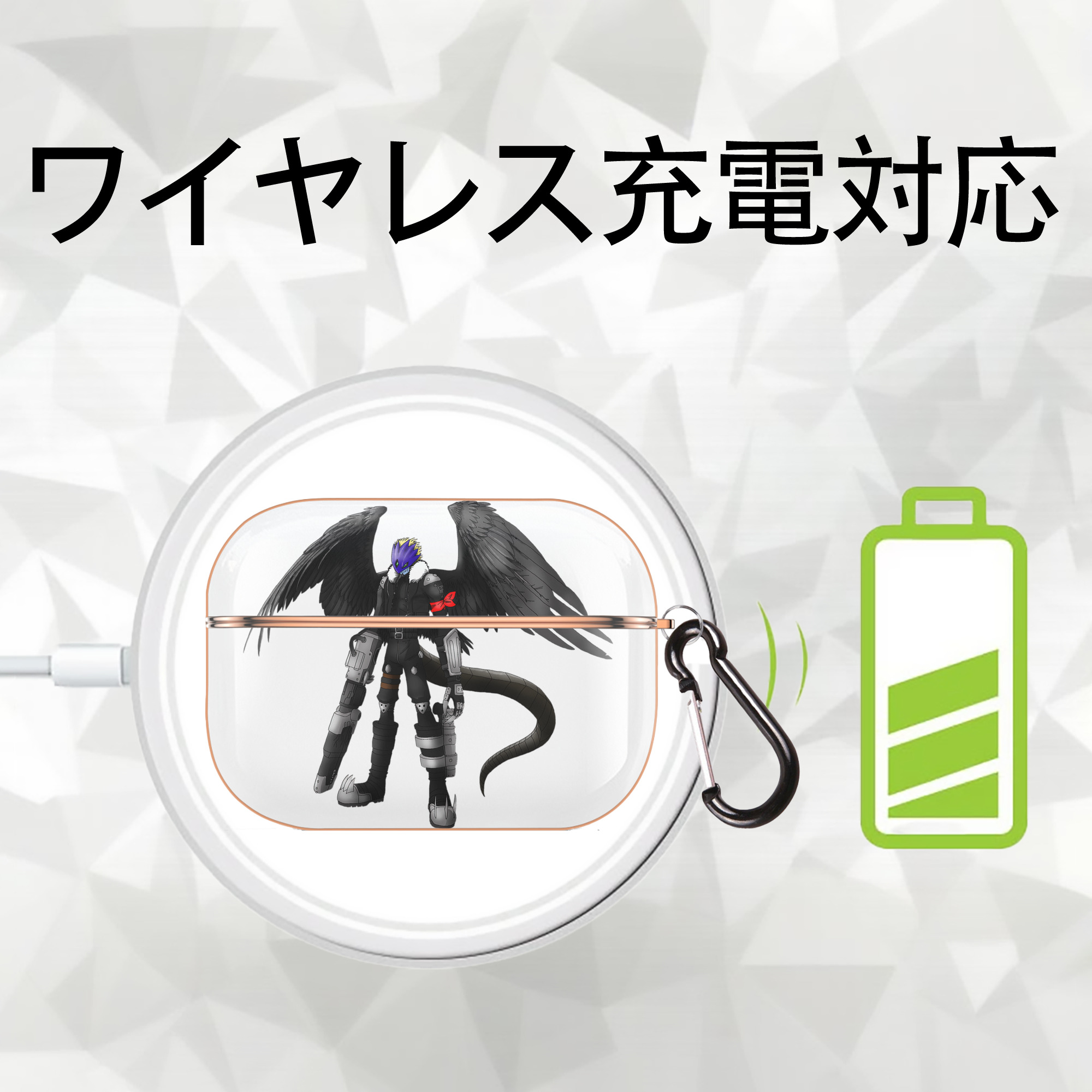 Digimon デジタルモンスター/デジモン 【AirPods Pro用】ハードシェル保護ケース｜耐衝撃・防指紋・カラビナ付き商品仕様