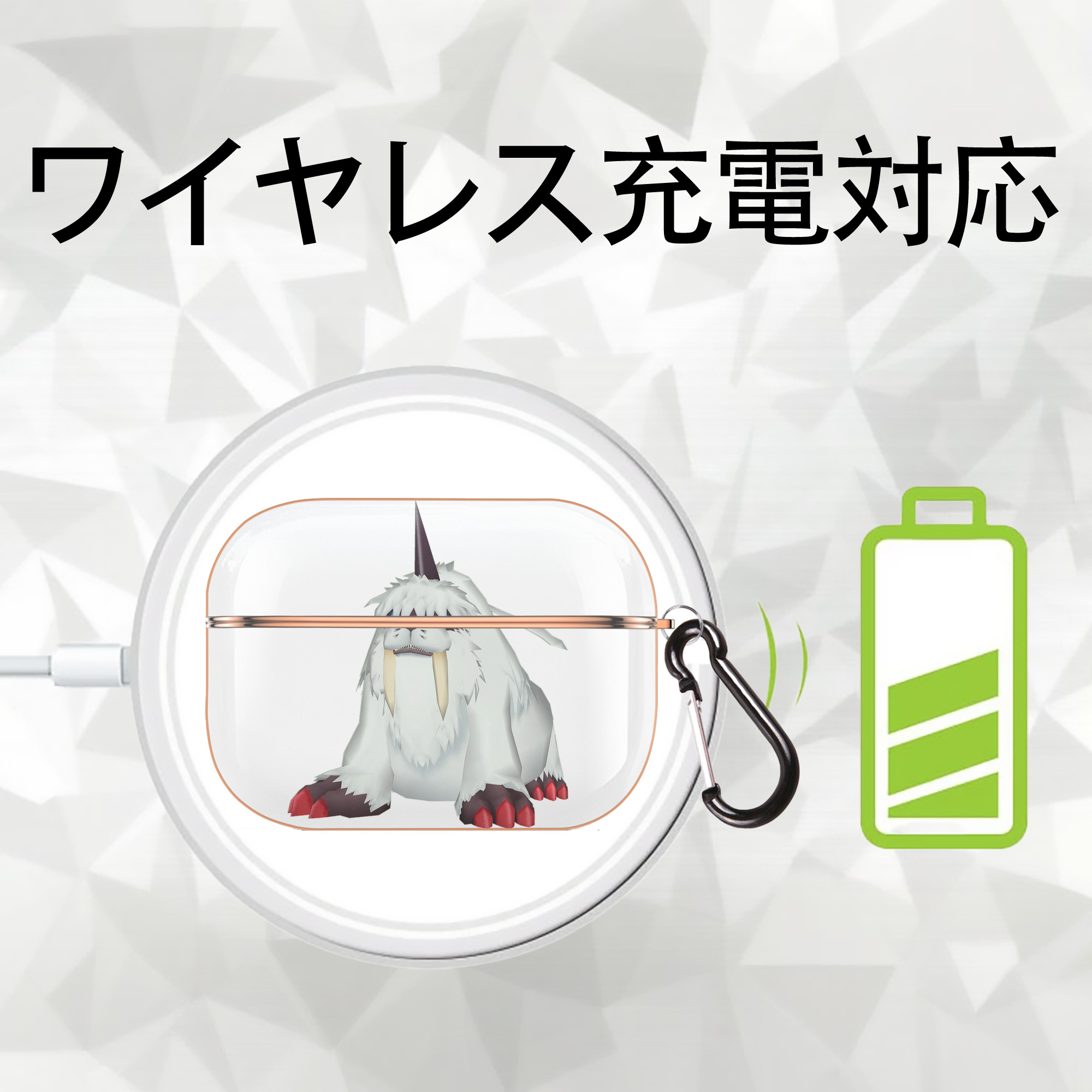 Digimon デジタルモンスター/デジモン 【AirPods Pro用】ハードシェル保護ケース｜耐衝撃・防指紋・カラビナ付き商品仕様