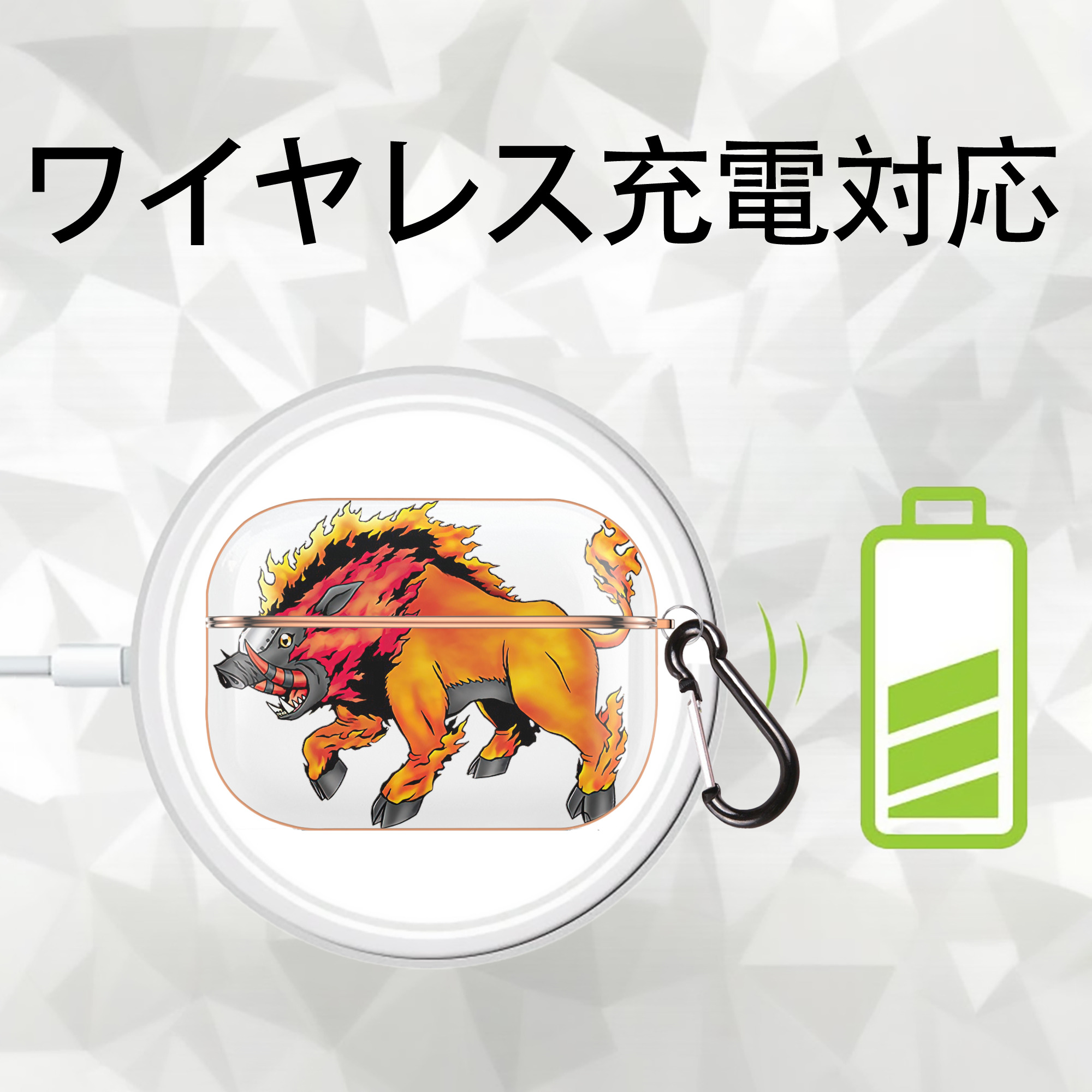Digimon デジタルモンスター/デジモン 【AirPods Pro用】ハードシェル保護ケース｜耐衝撃・防指紋・カラビナ付き商品仕様