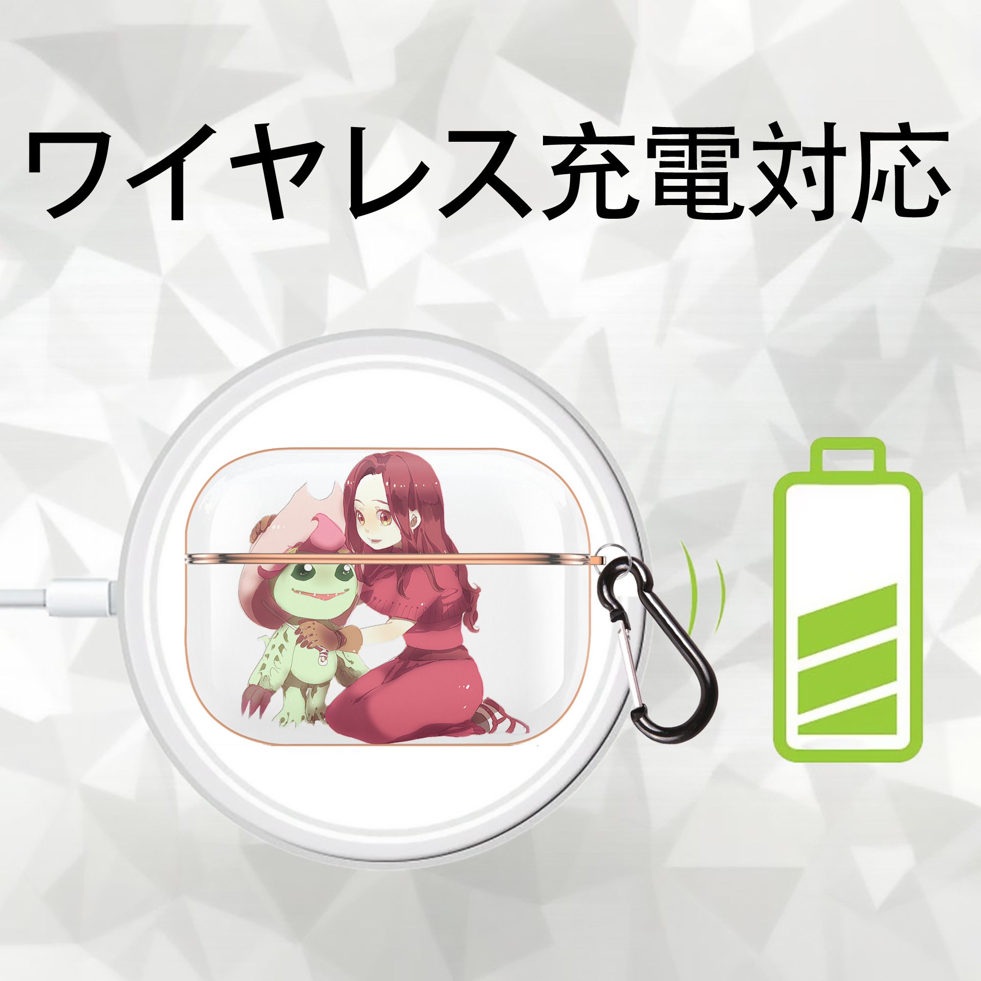 Digimon デジタルモンスター/デジモン 【AirPods Pro用】ハードシェル保護ケース｜耐衝撃・防指紋・カラビナ付き商品仕様