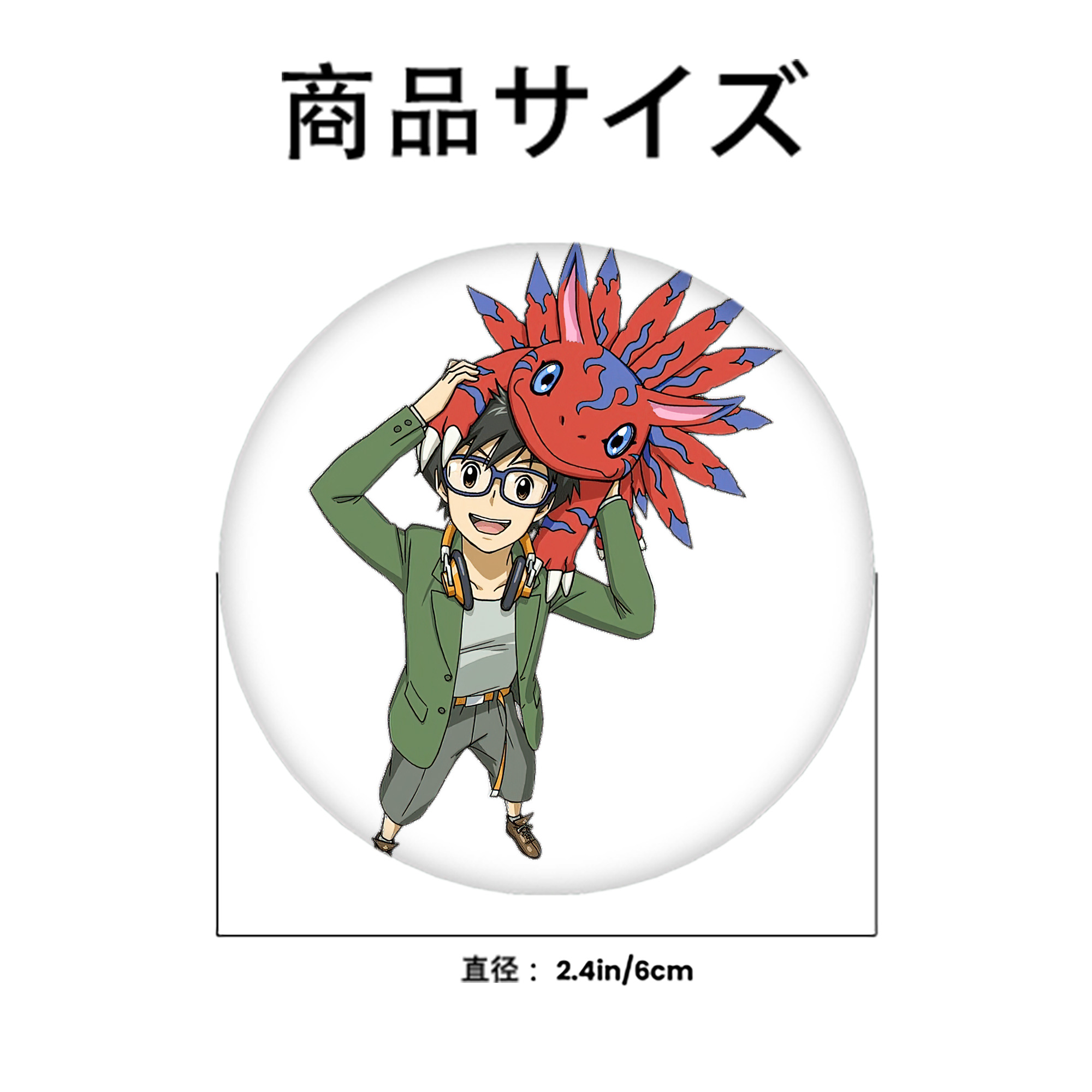 Digimon デジタルモンスター/デジモン 6cm 缶バッジ 複数セット