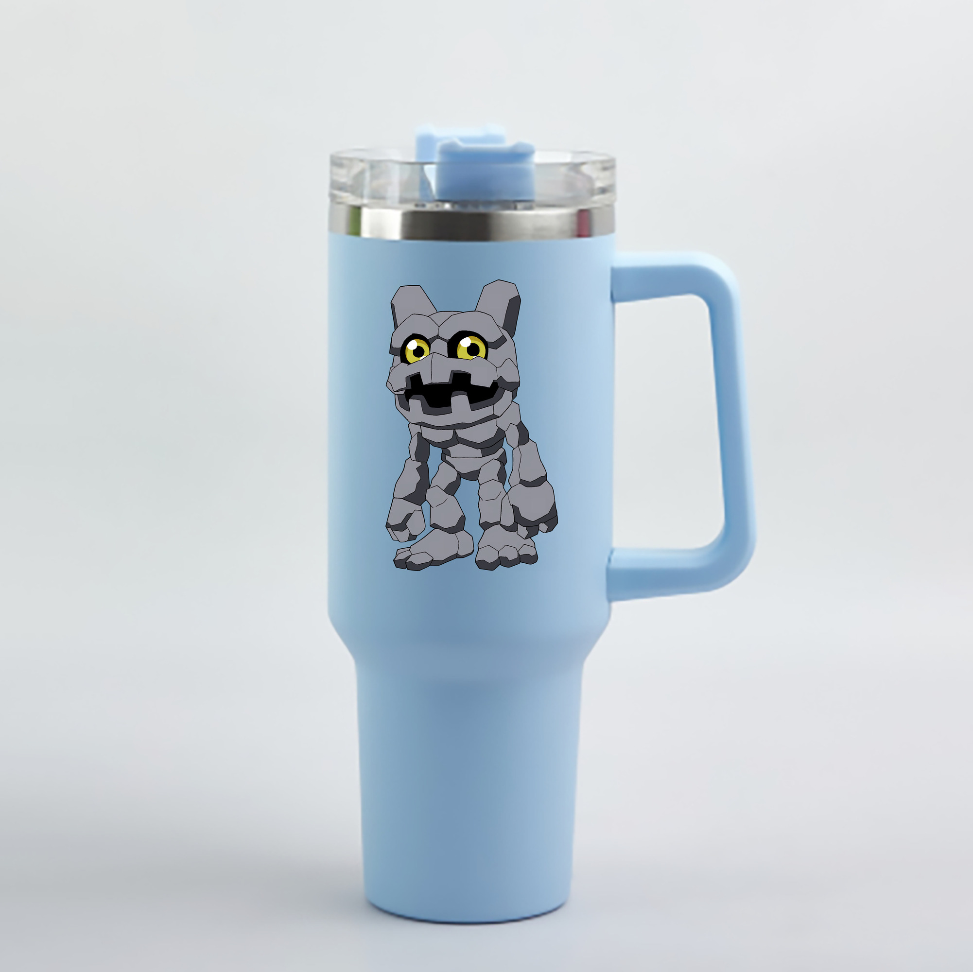 （画像用） Digimon デジタルモンスター/デジモン 1200mL車用タンブラー - クリスタルステッカー（プラスチックストロー付き）
