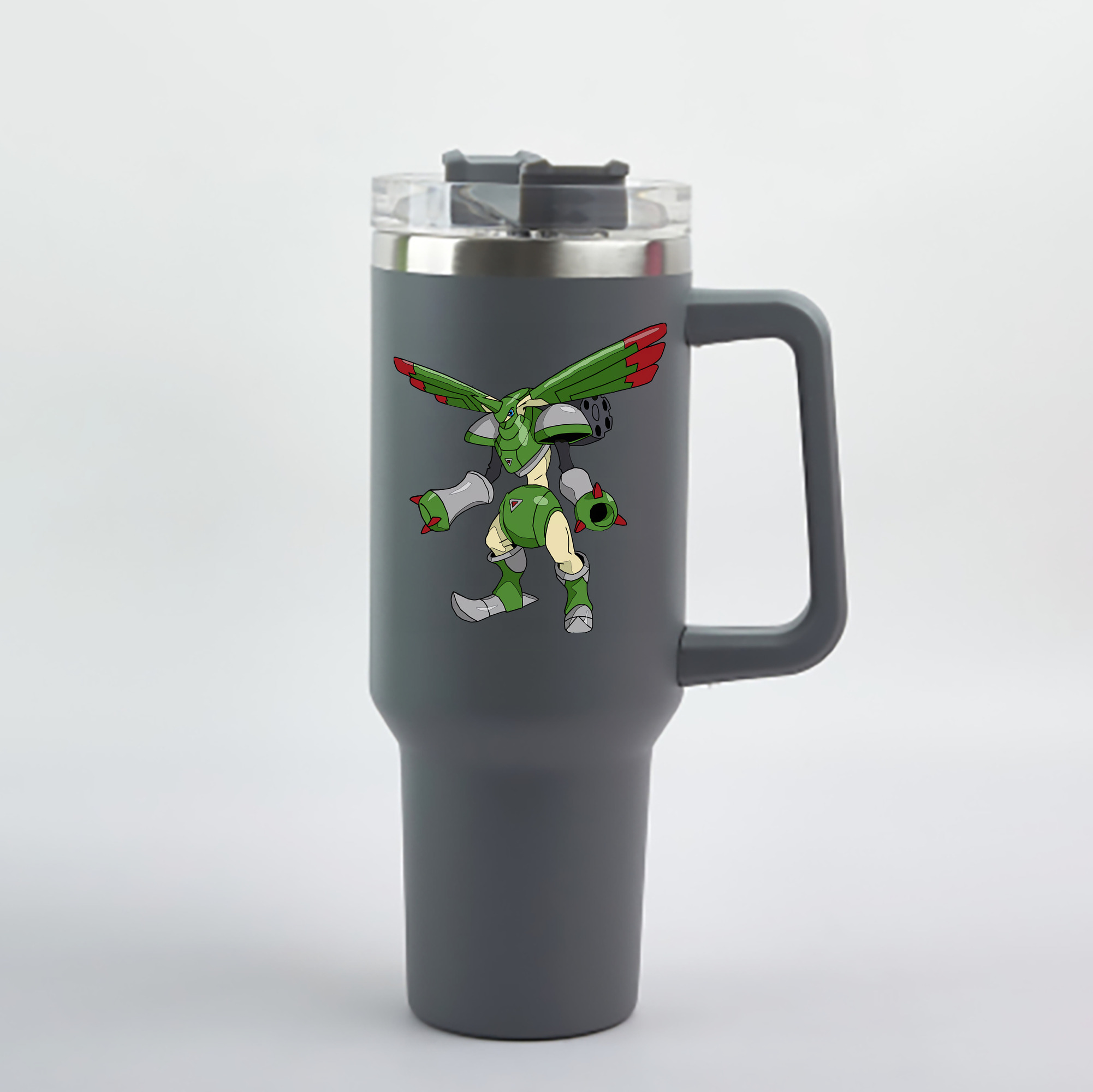 （画像用） Digimon デジタルモンスター/デジモン 1200mL車用タンブラー - クリスタルステッカー（プラスチックストロー付き）