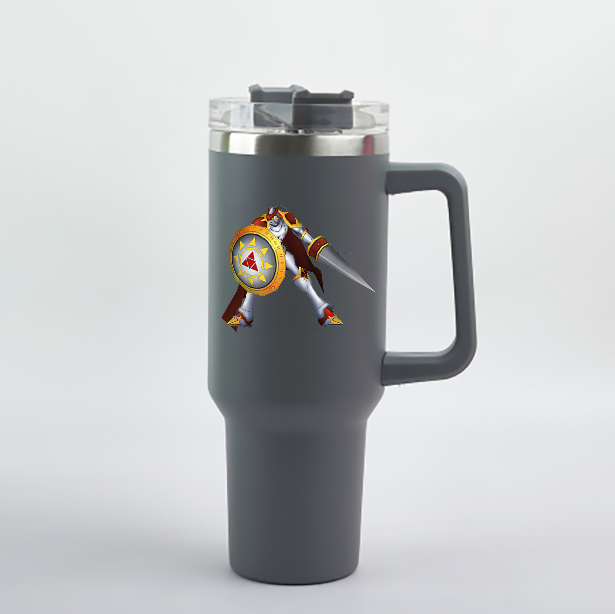 （画像用） Digimon デジタルモンスター/デジモン 1200mL車用タンブラー - クリスタルステッカー（プラスチックストロー付き）