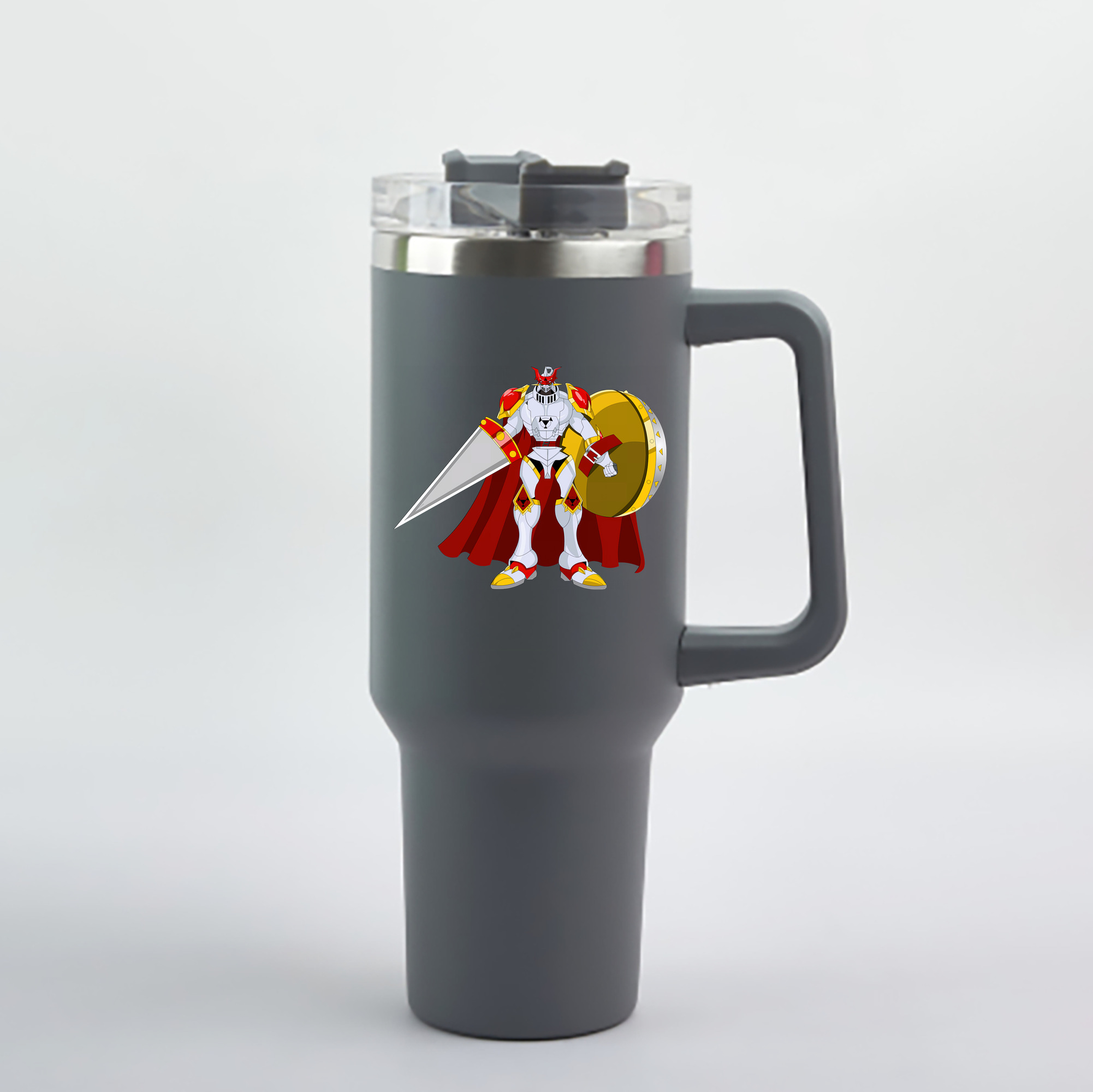 （画像用） Digimon デジタルモンスター/デジモン 1200mL車用タンブラー - クリスタルステッカー（プラスチックストロー付き）