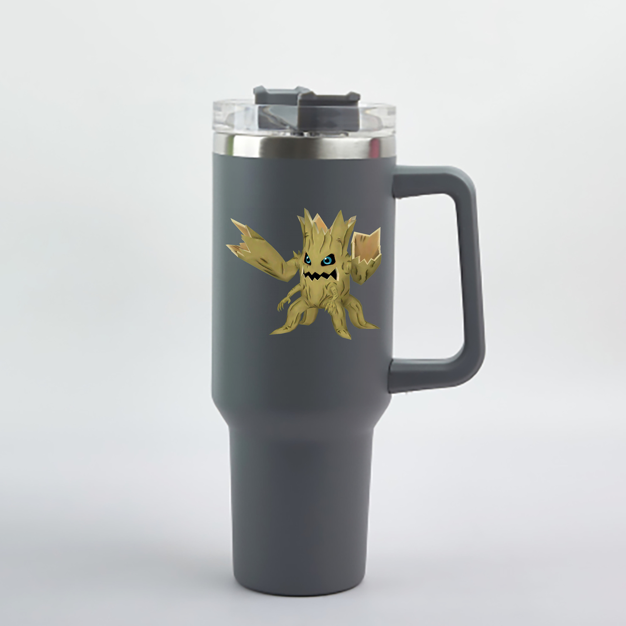 （画像用） Digimon デジタルモンスター/デジモン 1200mL車用タンブラー - クリスタルステッカー（プラスチックストロー付き）