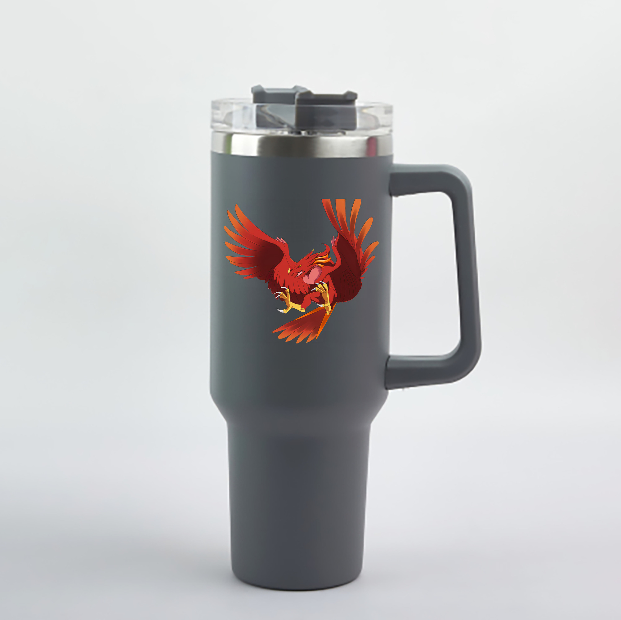 （画像用） Digimon デジタルモンスター/デジモン 1200mL車用タンブラー - クリスタルステッカー（プラスチックストロー付き）