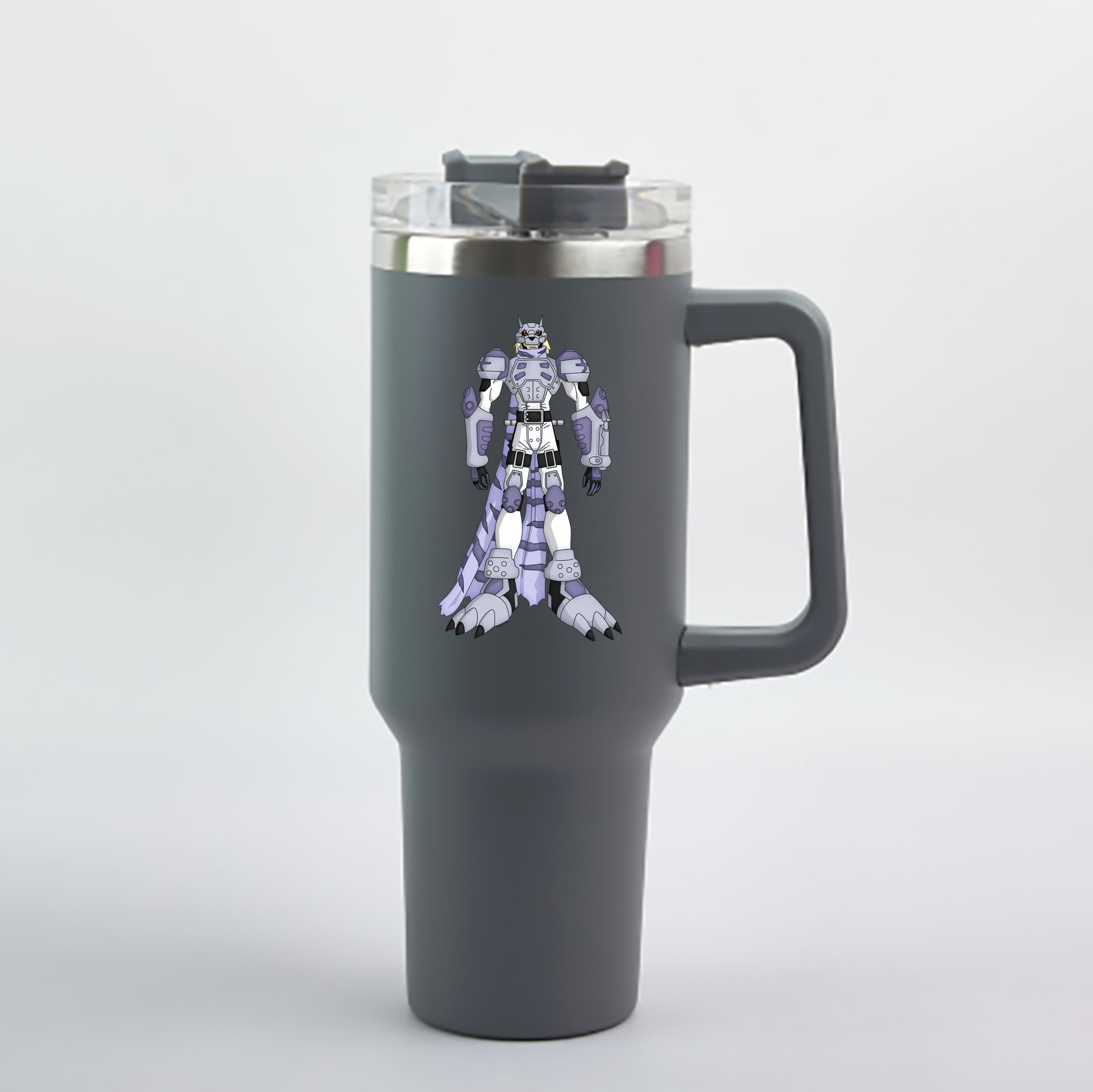 （画像用） Digimon デジタルモンスター/デジモン 1200mL車用タンブラー - クリスタルステッカー（プラスチックストロー付き）
