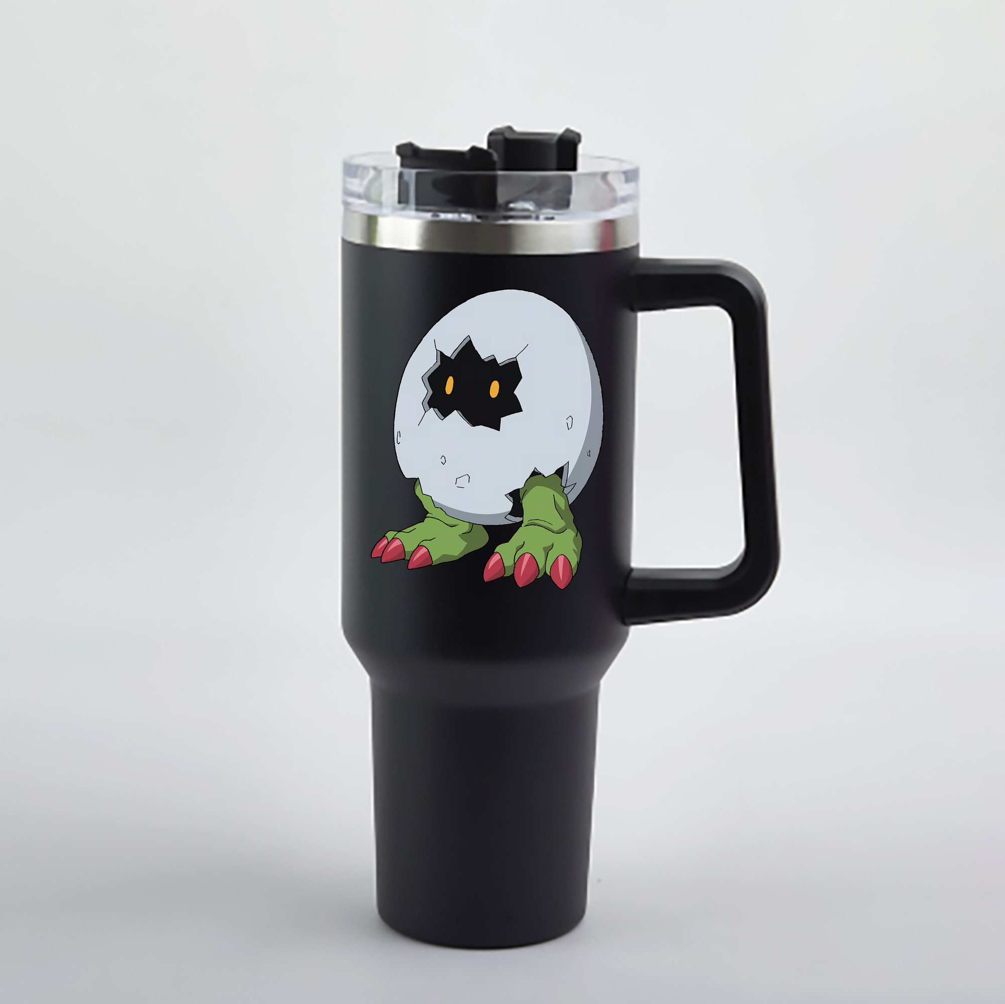 （画像用） Digimon デジタルモンスター/デジモン 1200mL車用タンブラー - クリスタルステッカー（プラスチックストロー付き）