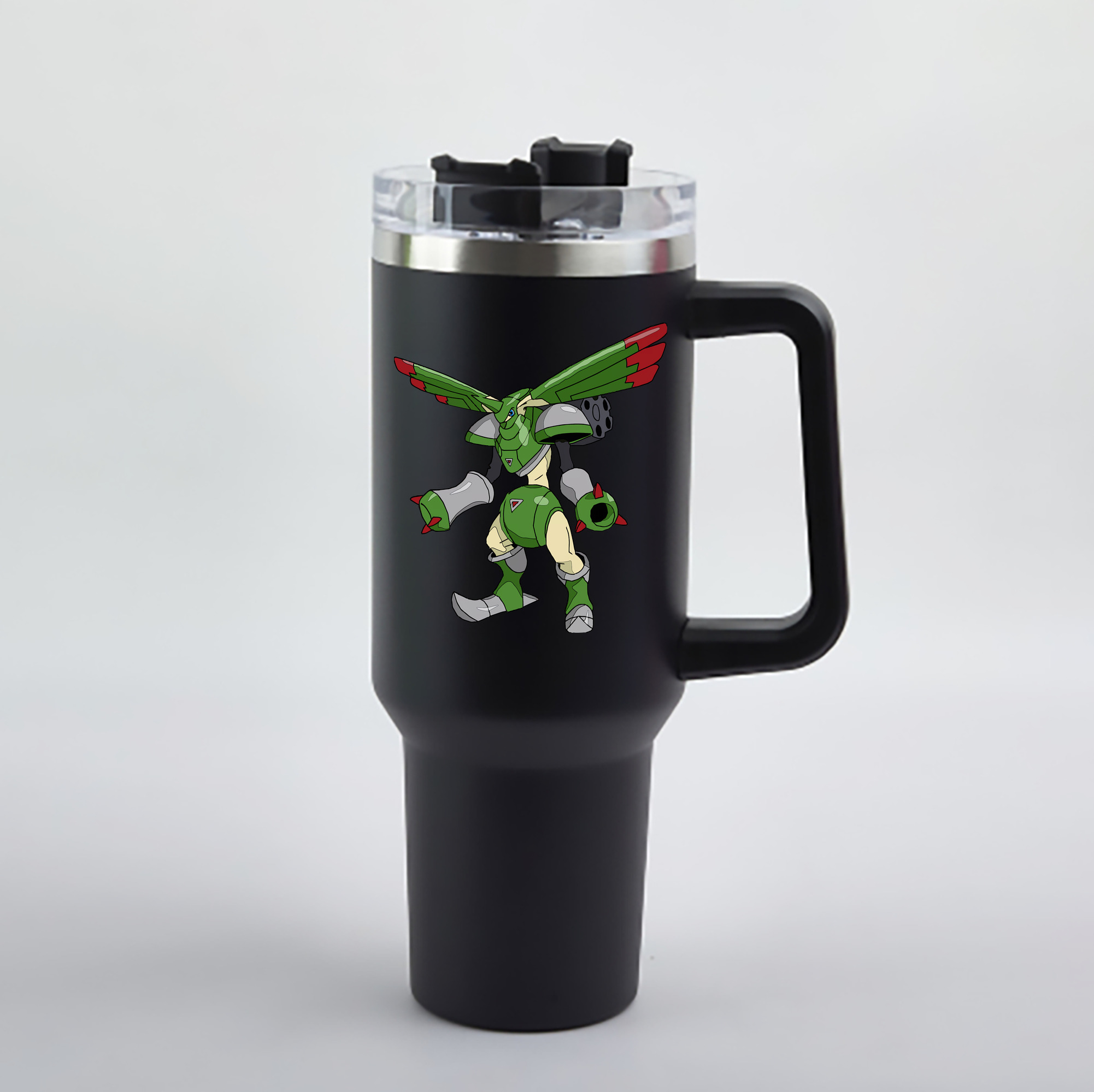（画像用） Digimon デジタルモンスター/デジモン 1200mL車用タンブラー - クリスタルステッカー（プラスチックストロー付き）