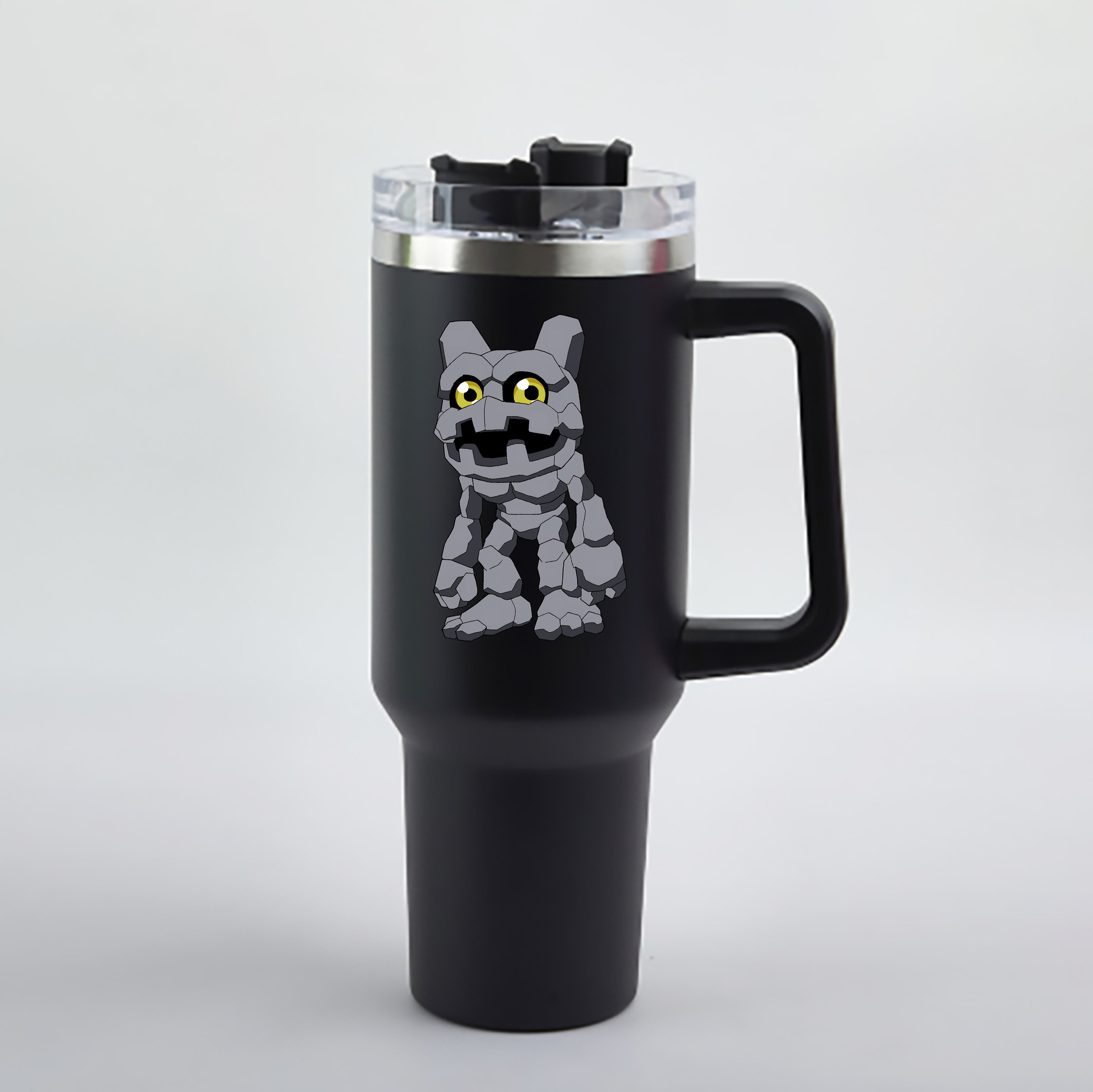 （画像用） Digimon デジタルモンスター/デジモン 1200mL車用タンブラー - クリスタルステッカー（プラスチックストロー付き）