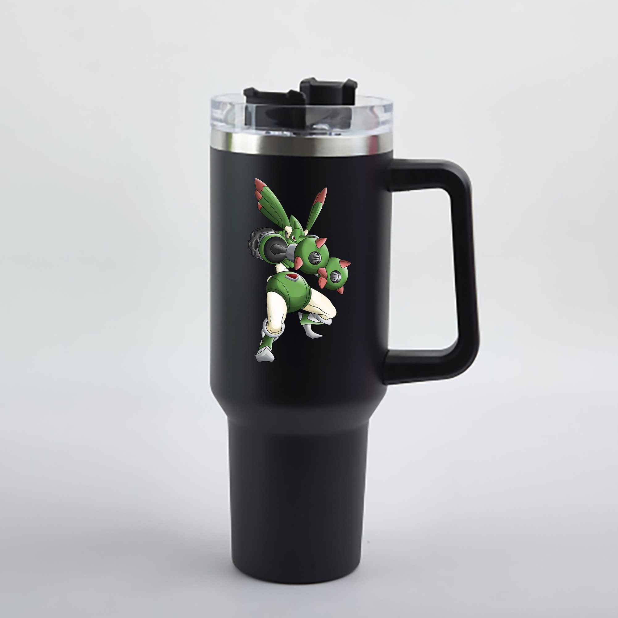 （画像用） Digimon デジタルモンスター/デジモン 1200mL車用タンブラー - クリスタルステッカー（プラスチックストロー付き）