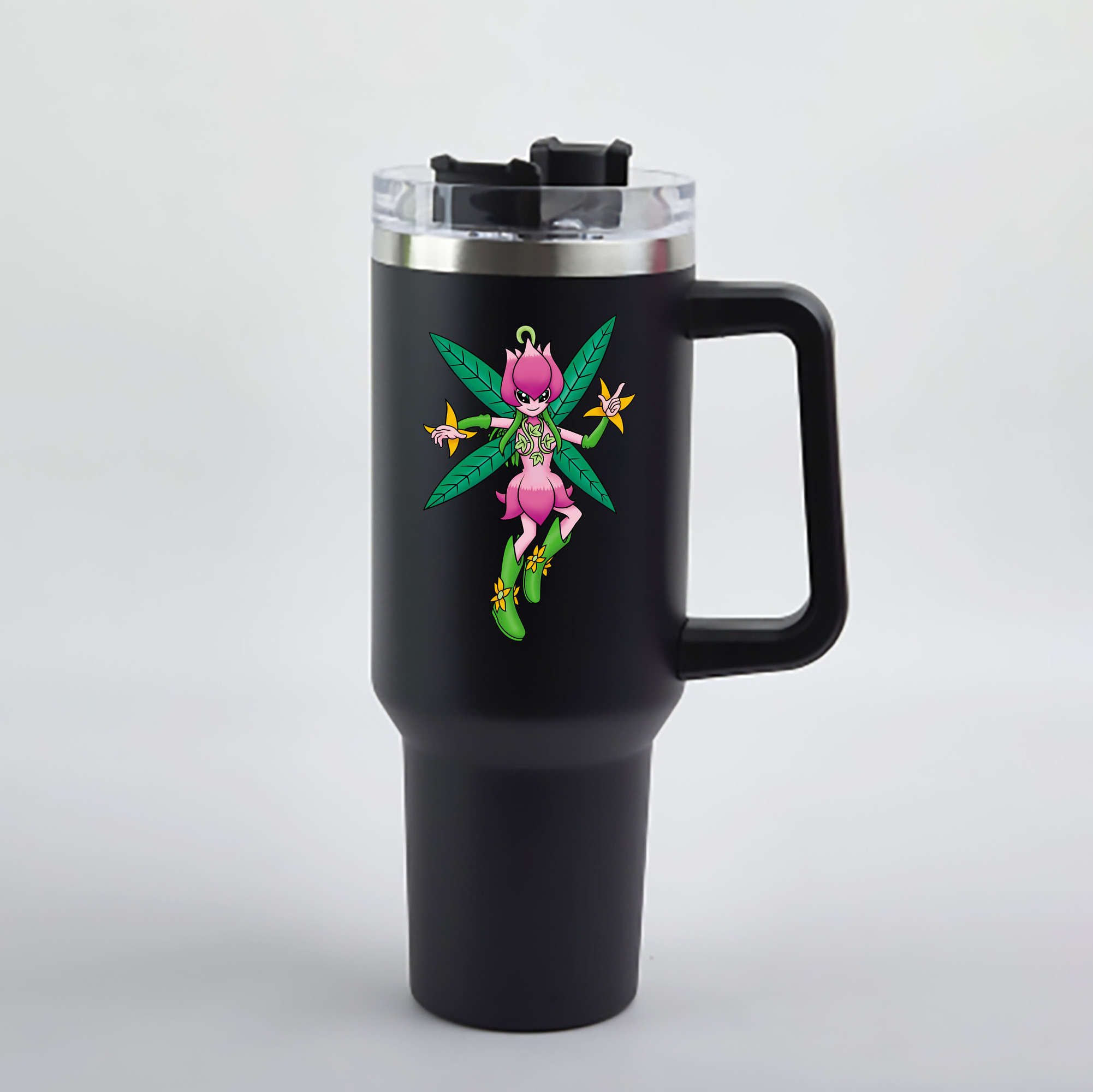 （画像用） Digimon デジタルモンスター/デジモン 1200mL車用タンブラー - クリスタルステッカー（プラスチックストロー付き）