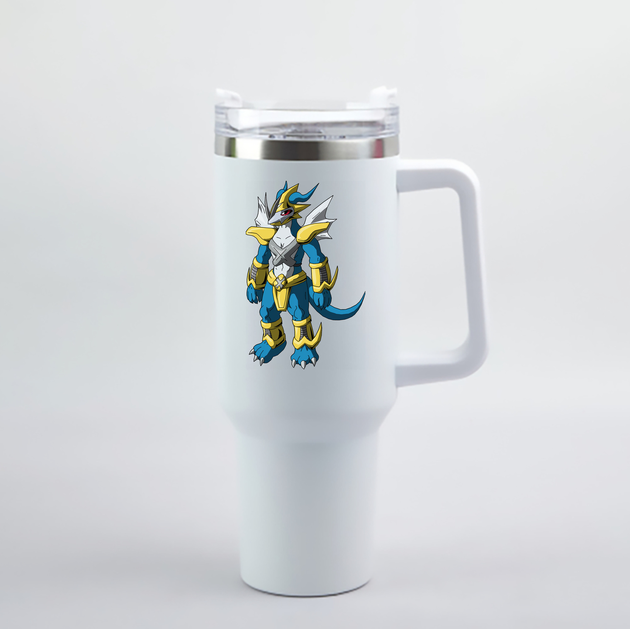 （画像用） Digimon デジタルモンスター/デジモン 1200mL車用タンブラー - クリスタルステッカー（プラスチックストロー付き）