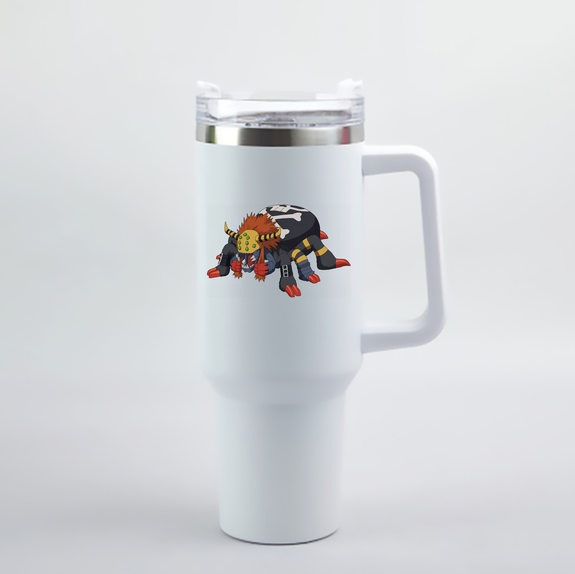 （画像用） Digimon デジタルモンスター/デジモン 1200mL車用タンブラー - クリスタルステッカー（プラスチックストロー付き）