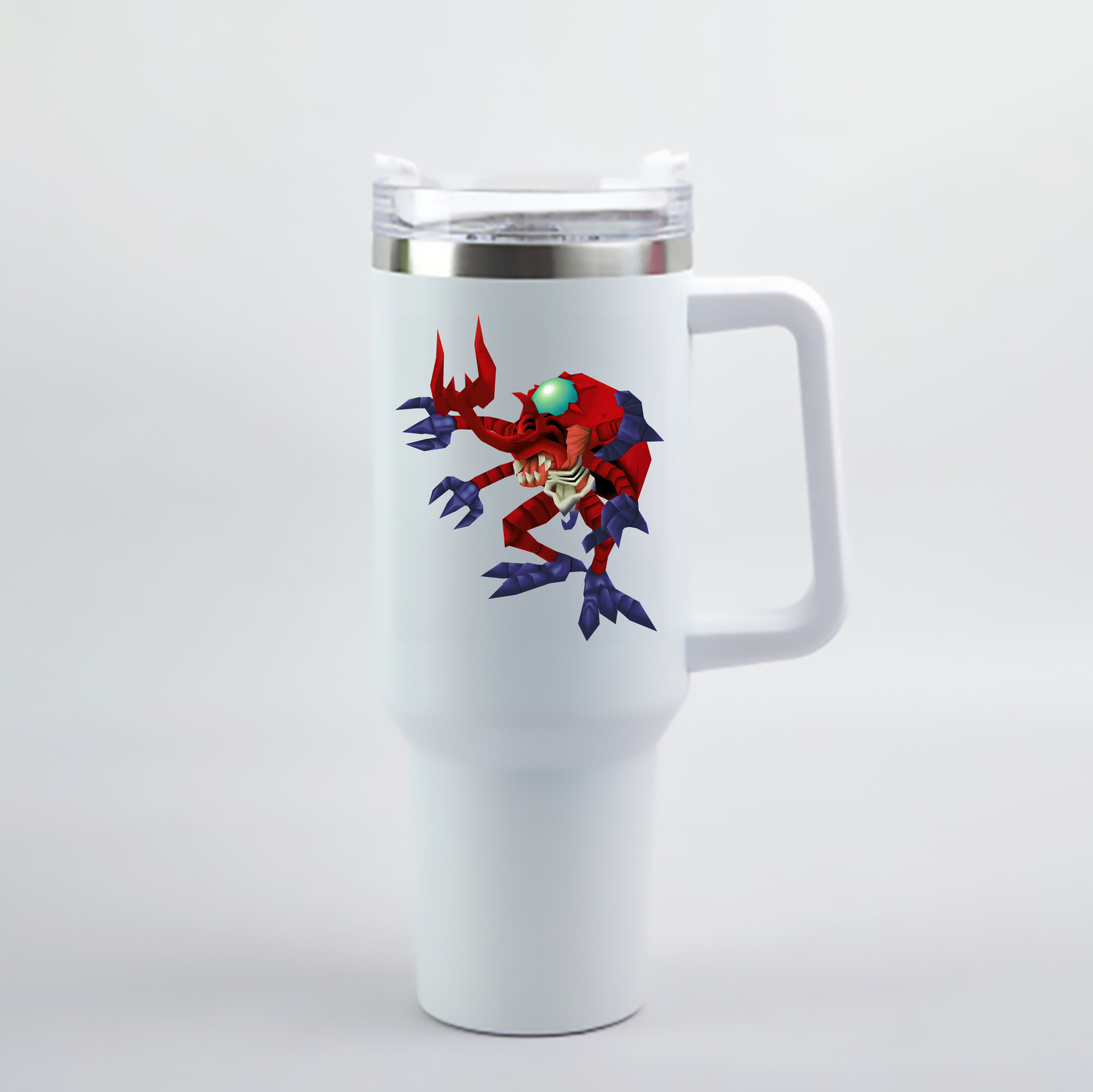 （画像用） Digimon デジタルモンスター/デジモン 1200mL車用タンブラー - クリスタルステッカー（プラスチックストロー付き）
